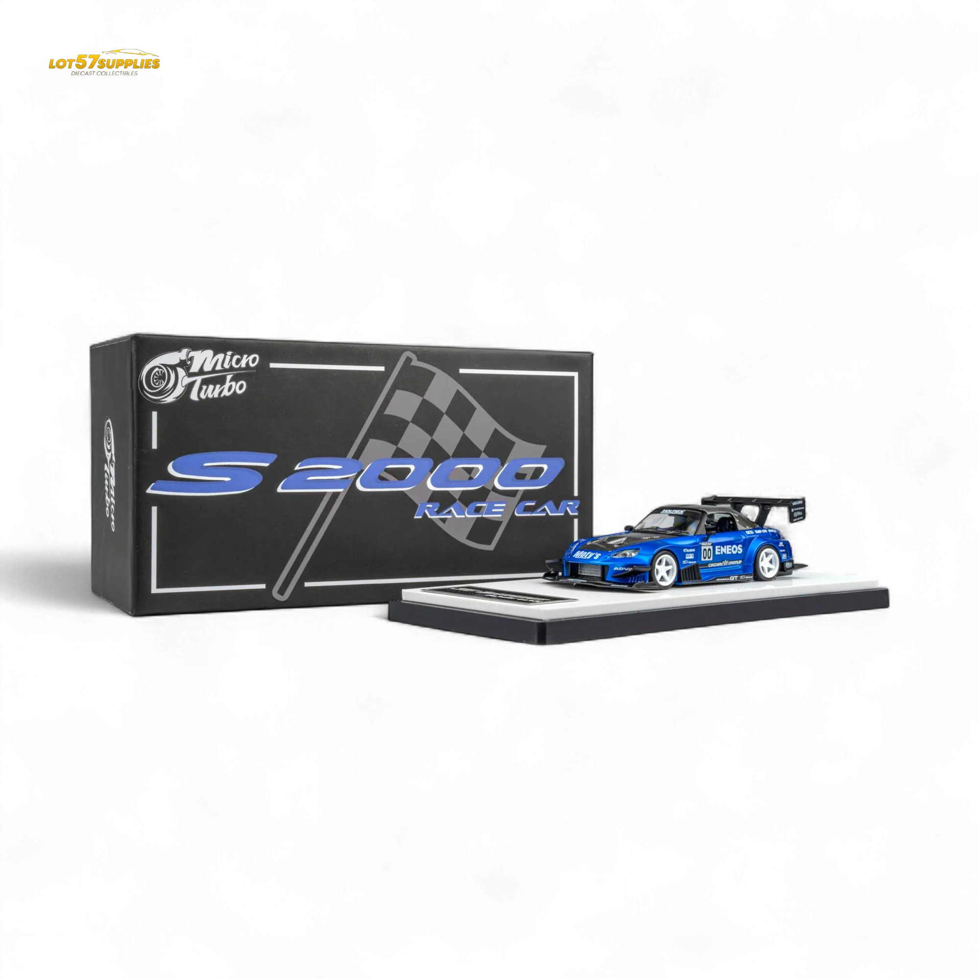 MicroTurbo Honda S2000 ENEOS #00 TOP FUEL - Candy Blue 1:64 - Image 2