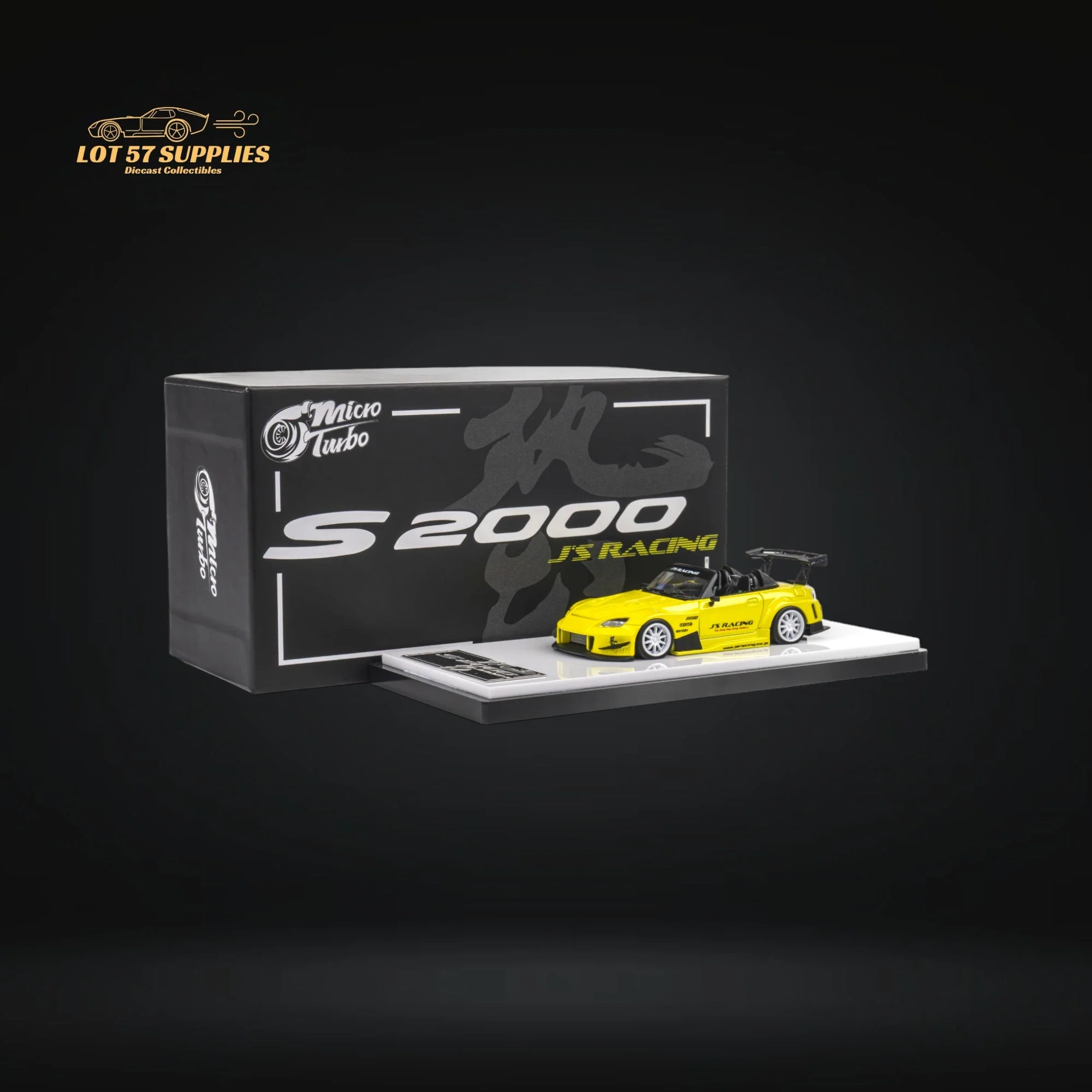 Microturbo Honda S2000 JS Racing Indy Yellow Pearl 1:64 - Image 2