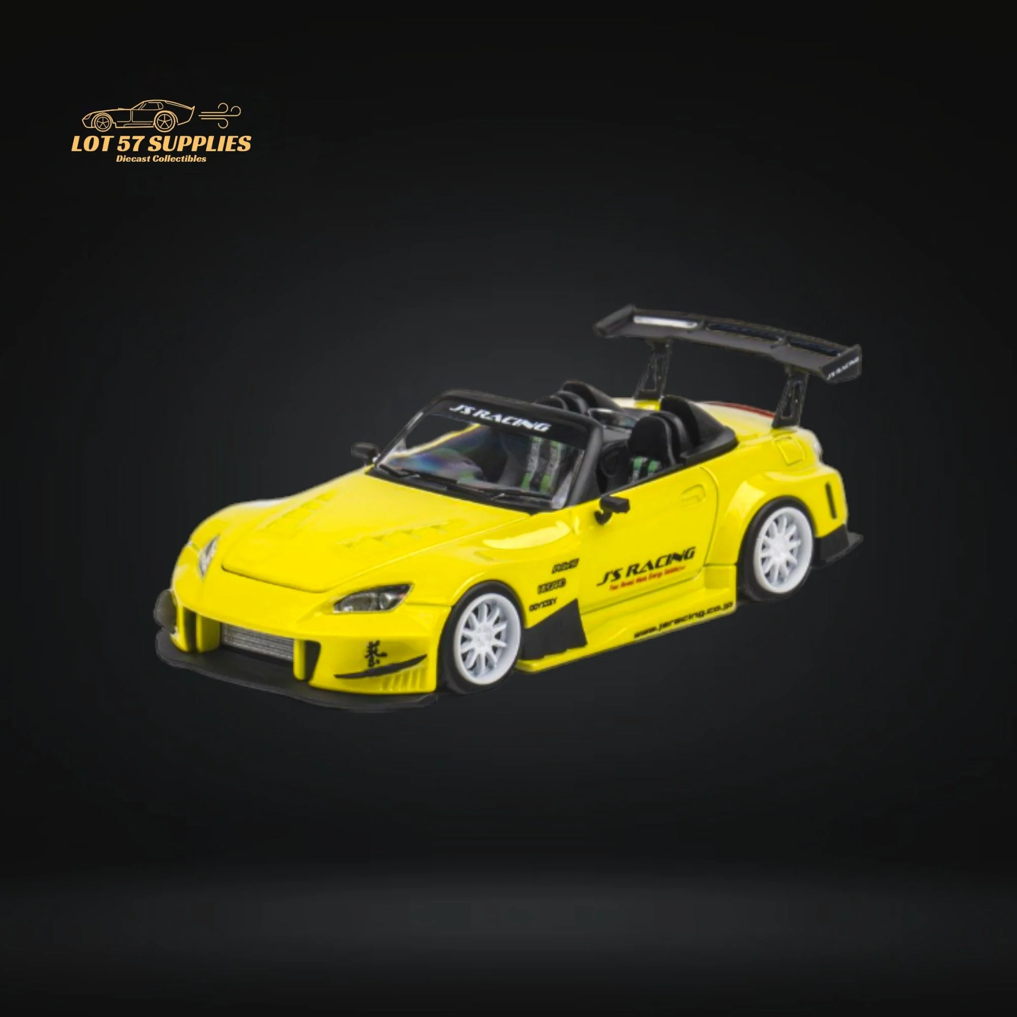 Microturbo Honda S2000 JS Racing Indy Yellow Pearl 1:64 - Image 3