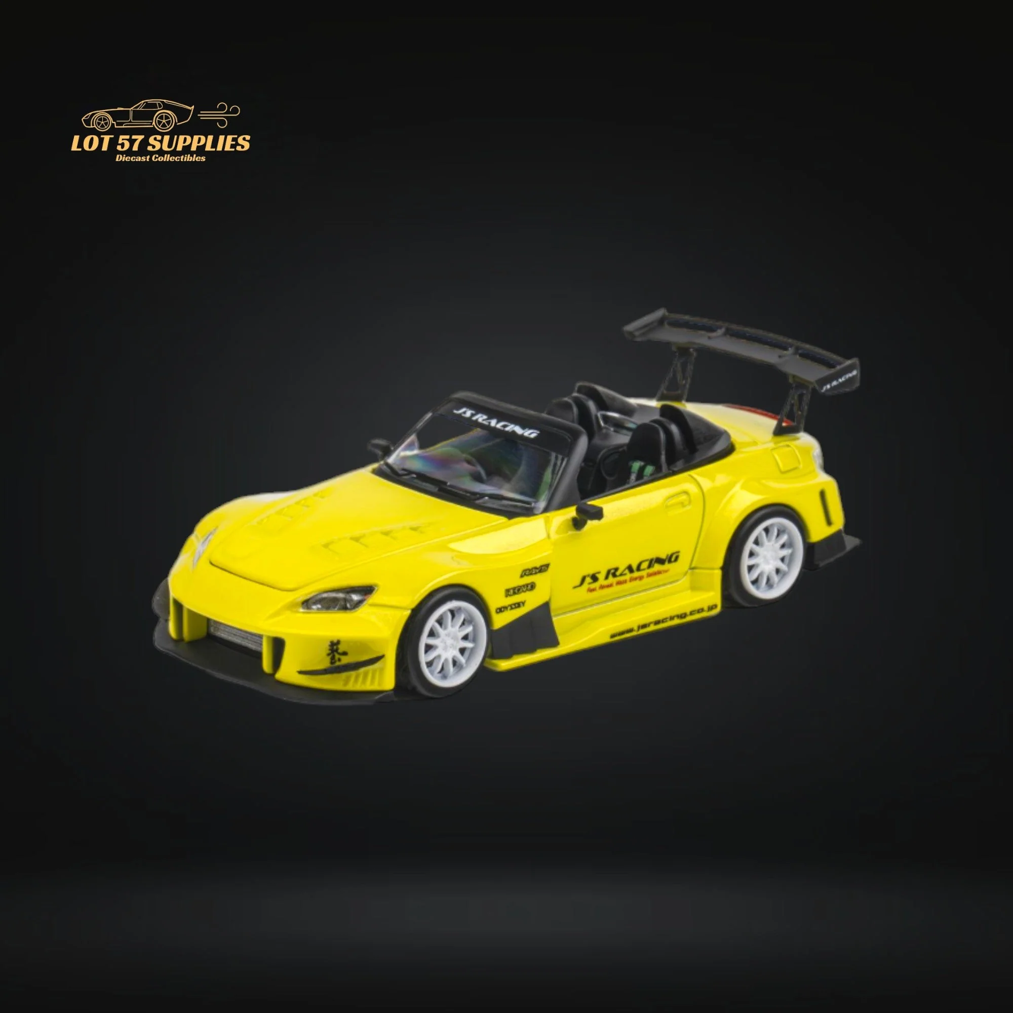 Microturbo Honda S2000 JS Racing Indy Yellow Pearl 1:64 - Image 6