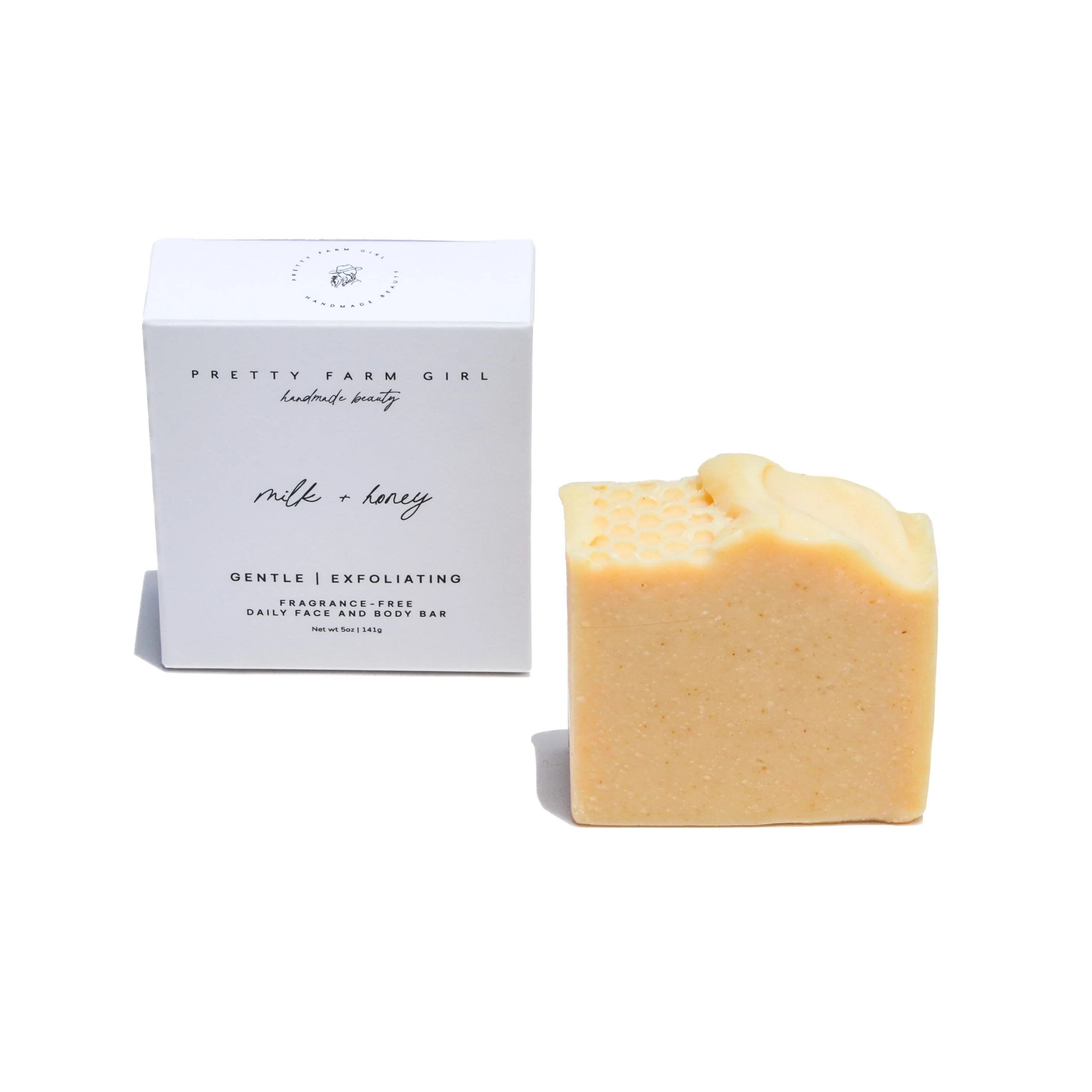 Milk + Honey Fragrance Free Handmade Tallow and Goat Milk Soap Bar - Image 2