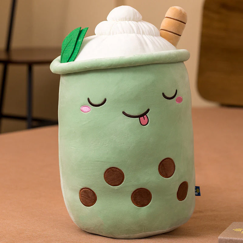 Milk Tea Cup Plush Toy Fruit Pillow Strawberry Matcha Cup Creative Doll - Image 3