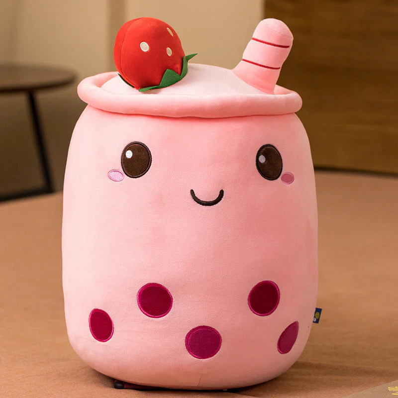 Milk Tea Cup Plush Toy Fruit Pillow Strawberry Matcha Cup Creative Doll - Image 4
