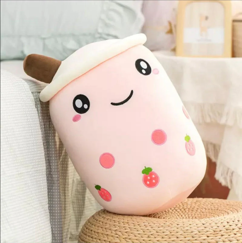 Milk Tea Cup Plush Toy Fruit Pillow Strawberry Matcha Cup Creative Doll - Image 6
