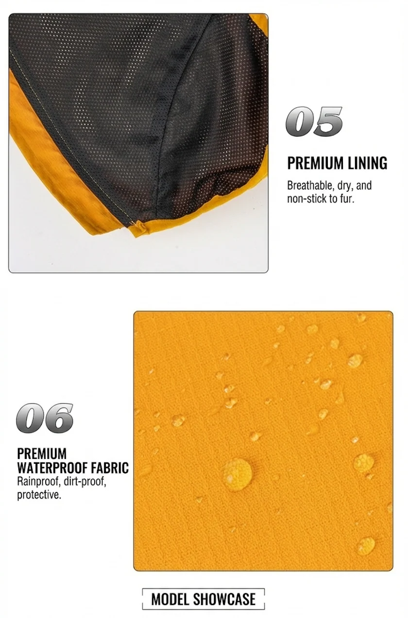 Milou & Lumi Dog Waterproof Reflective Jacket with Harness - Image 7