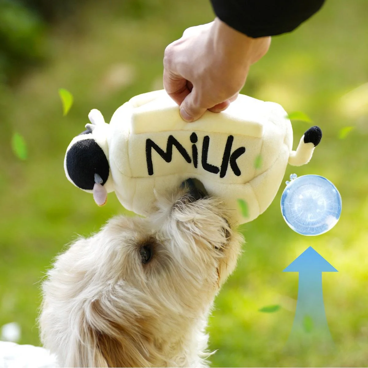 Milou & Lumi Milk Plush Chew Toy for Dogs & Cats – Interactive Crinkle, Squeaker & Tug Ropes - Image 3