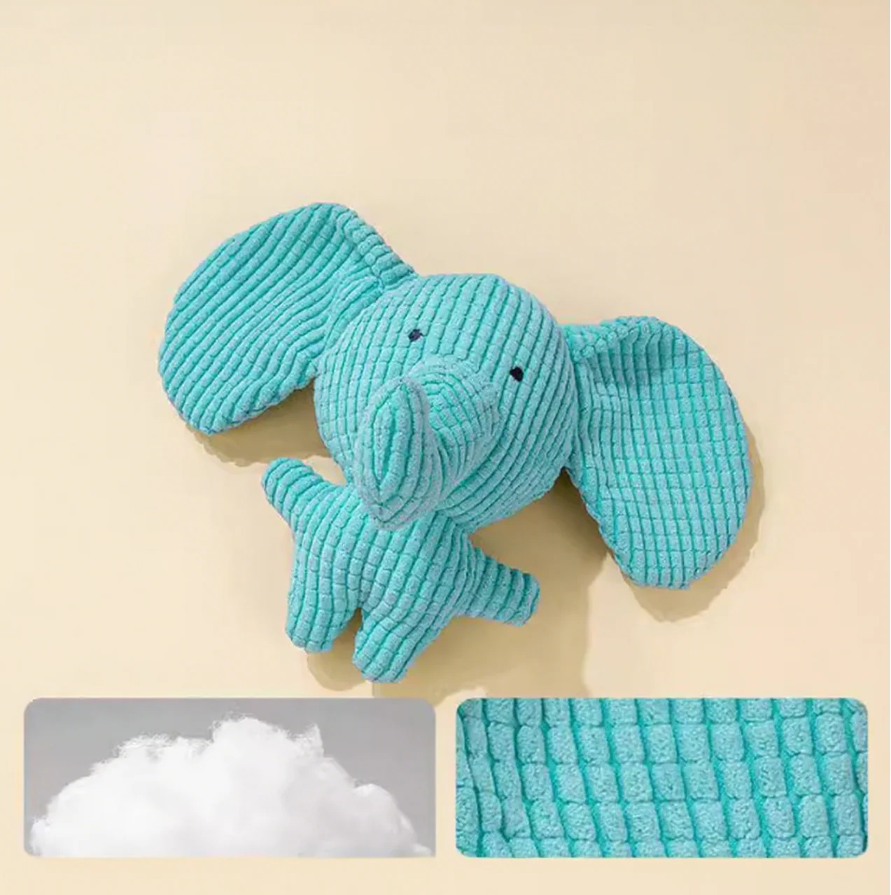 Milou & Lumi Pet Plush Squeaky Toy - Elephant - Image 5