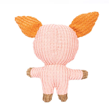 Milou & Lumi Pet Plush Squeaky Toy - Pig - Image 2