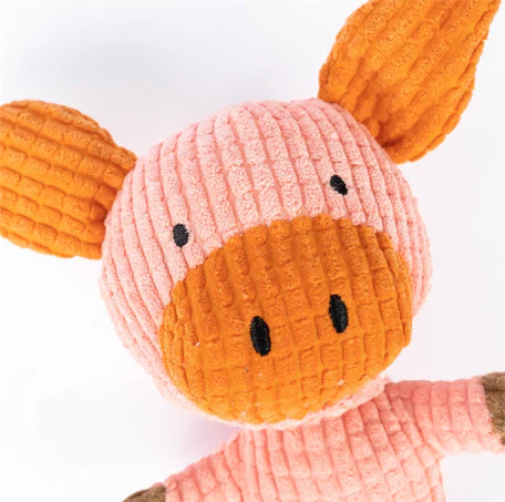 Milou & Lumi Pet Plush Squeaky Toy - Pig - Image 3