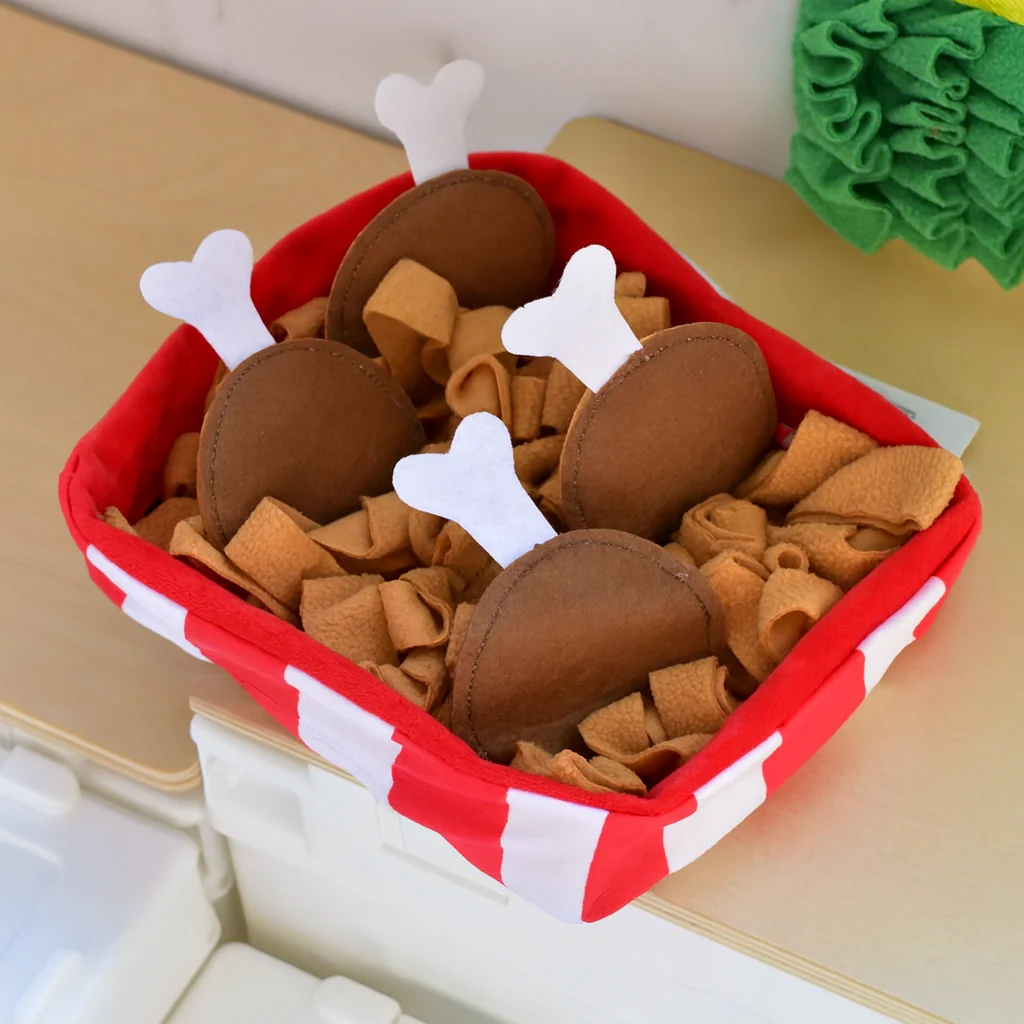 Milou & Lumi Pet Snuffle Mat Treat Hiding Toy - Fried Chicken - Image 3