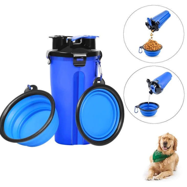 Milou & Lumi Portable Pet Travel Water and Food Bottle with Extra Bowl - Image 4