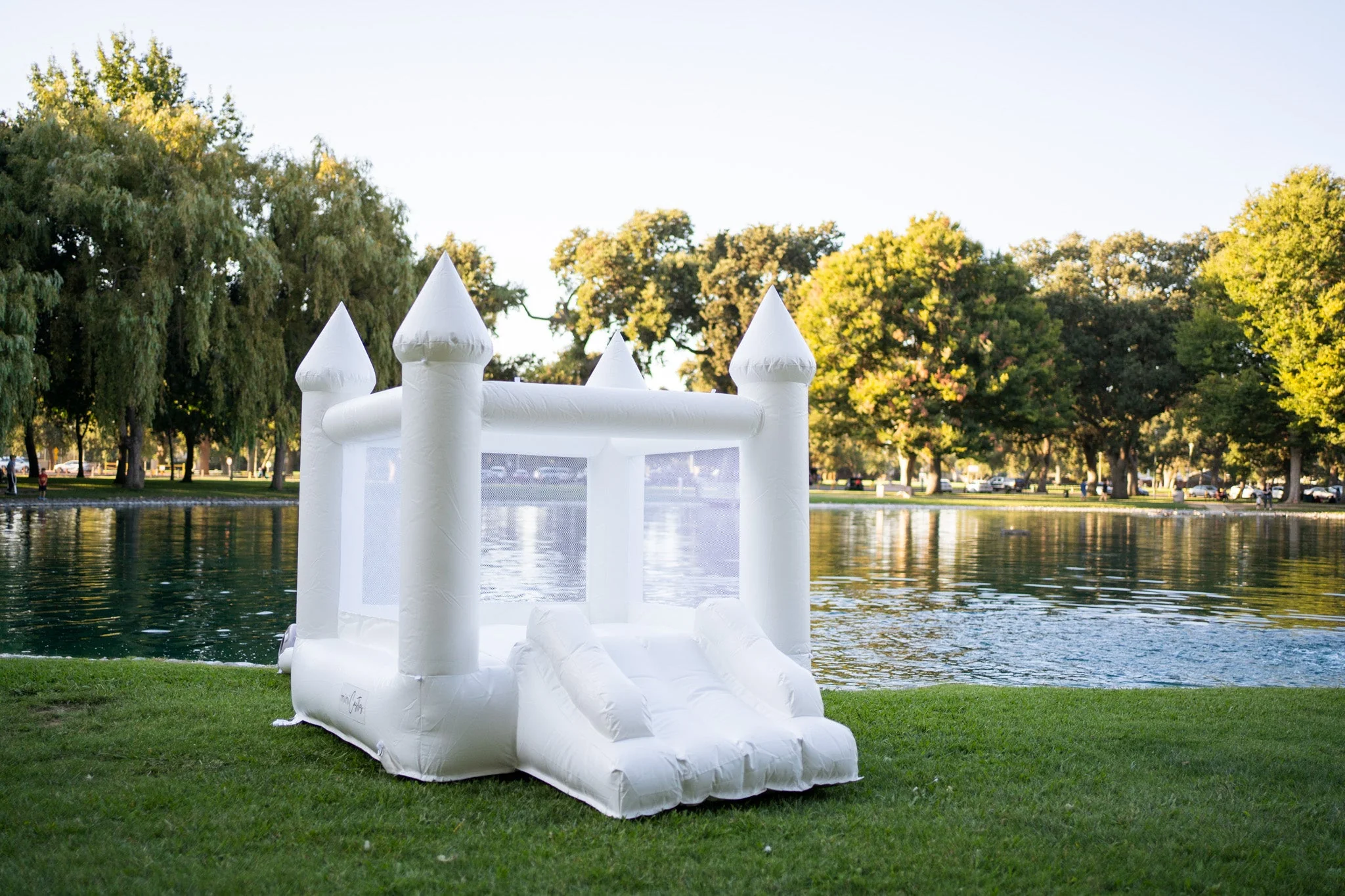 Mini Ava - White Bounce House with Cone Tops - Image 5