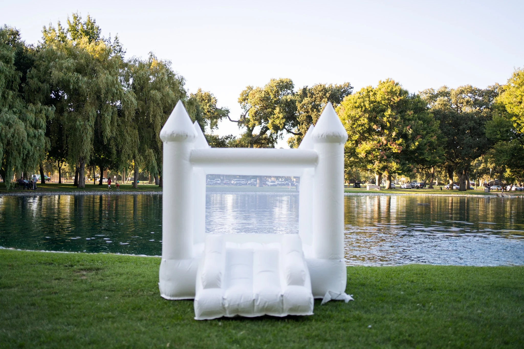 Mini Ava - White Bounce House with Cone Tops - Image 8