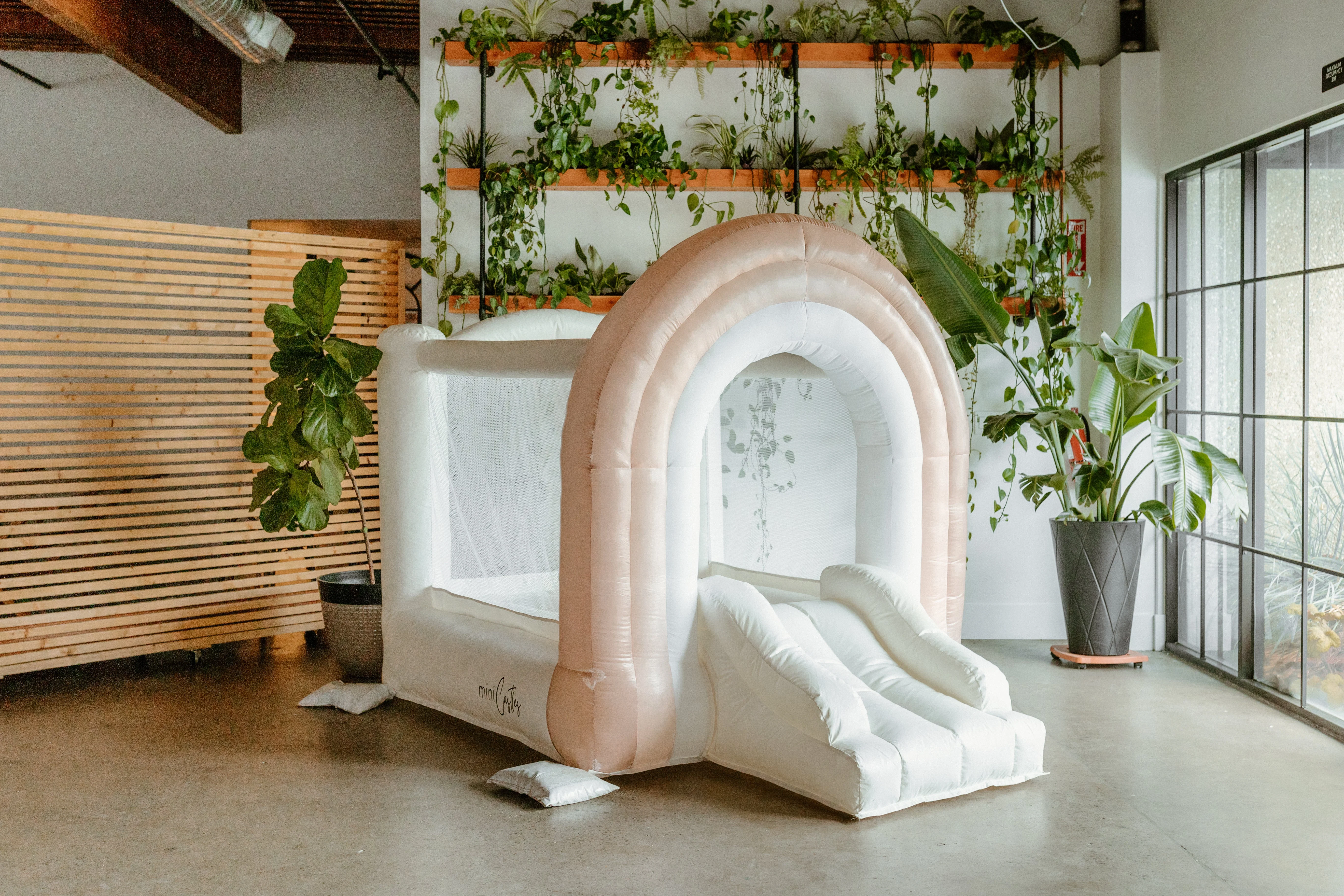 Mini Boho - Beige Rainbow Bounce House - Image 3