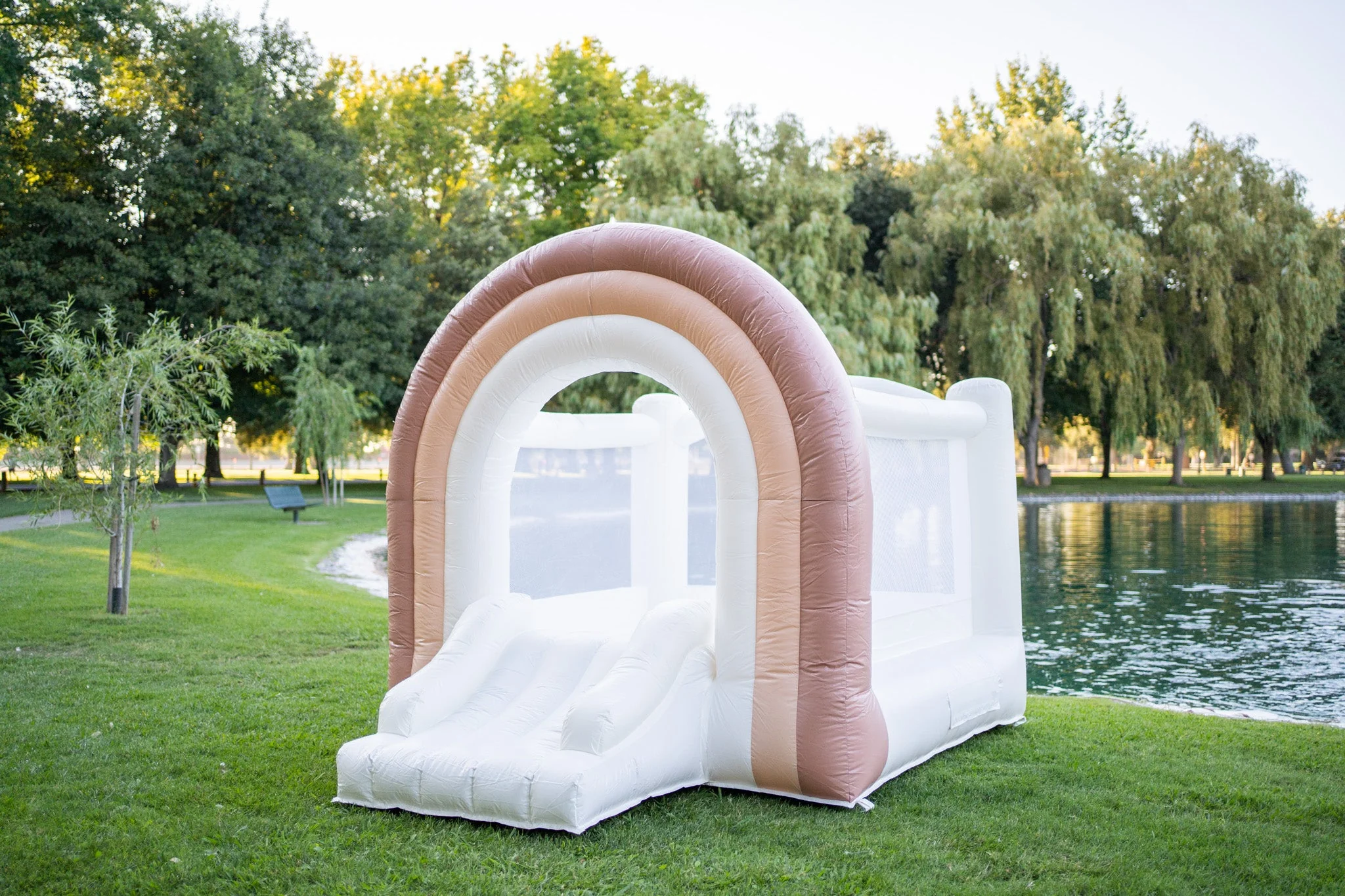 Mini Boho - Beige Rainbow Bounce House - Image 5