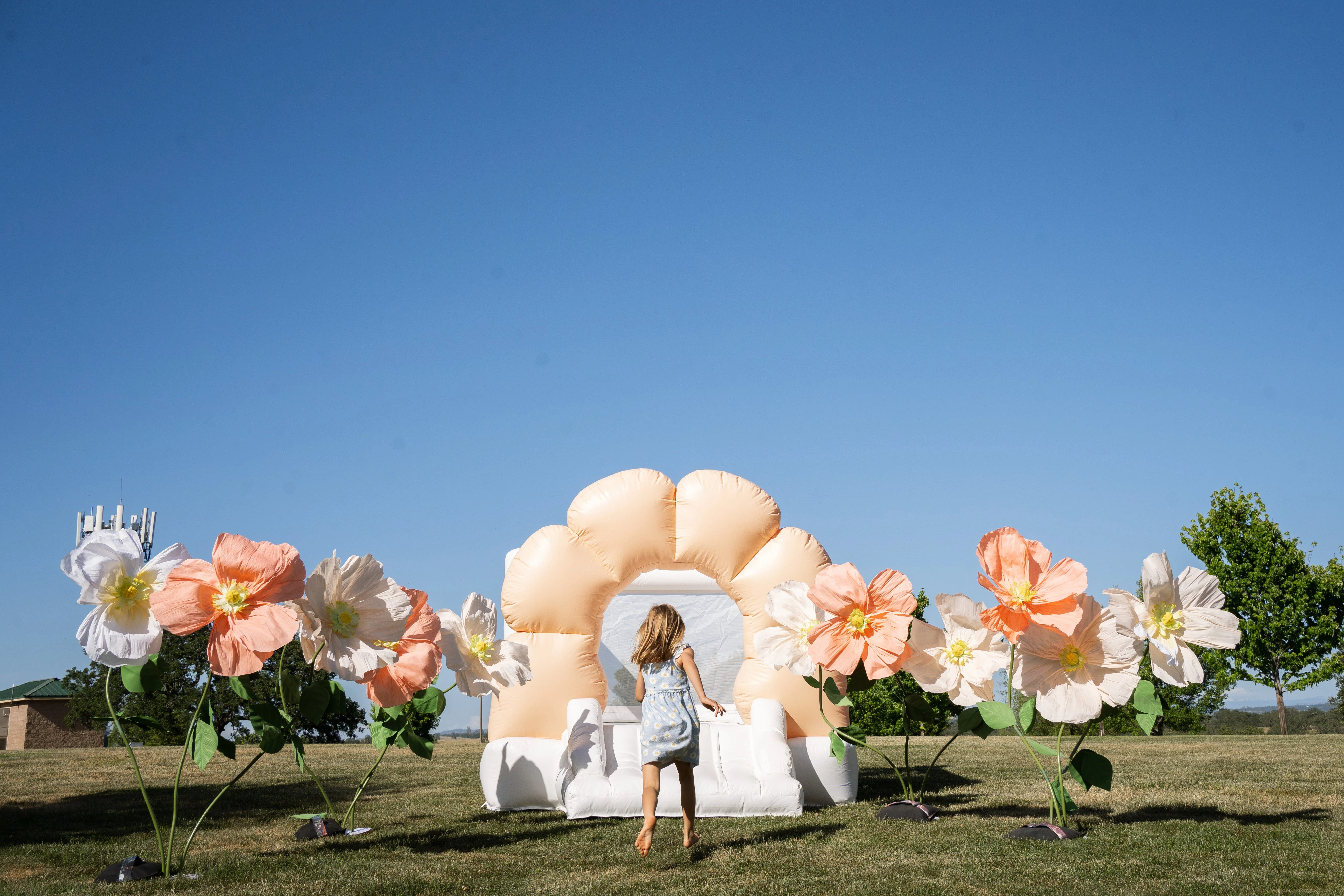 Mini Daisy - Peach Flower Bounce House - Image 5