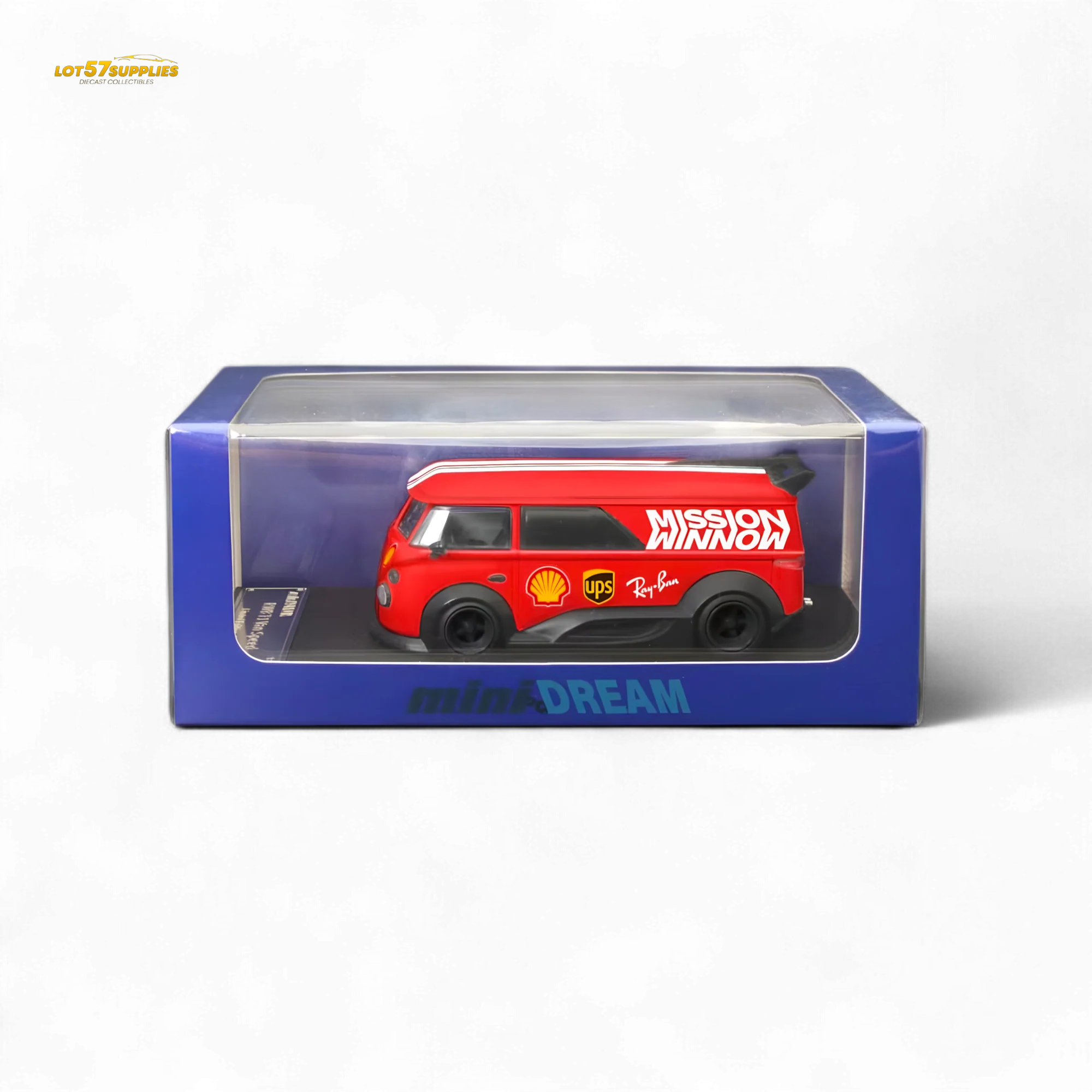Mini Dream Volkswagen T1 RWB Van Red WM Livery 1:64 - Image 3