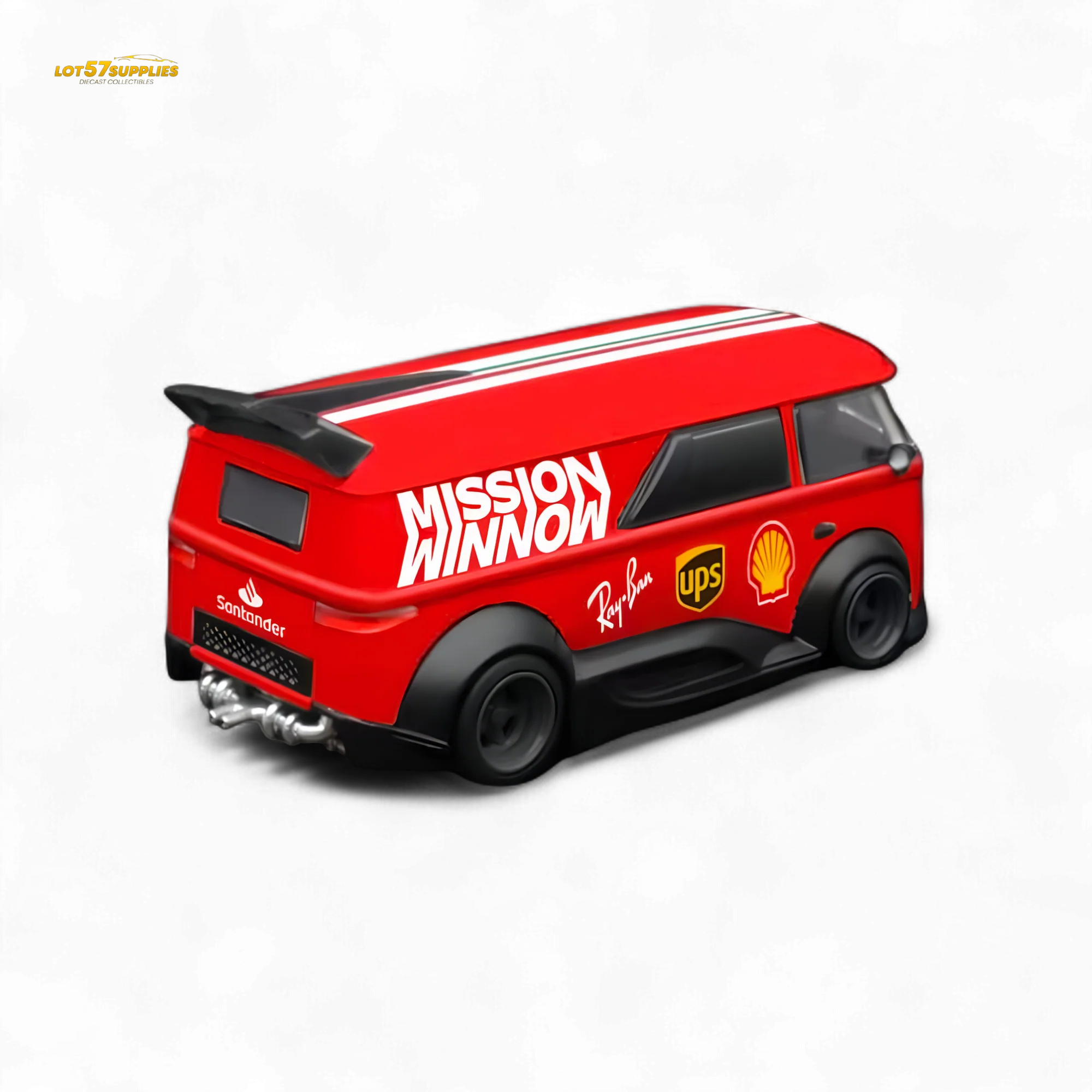 Mini Dream Volkswagen T1 RWB Van Red WM Livery 1:64 - Image 4