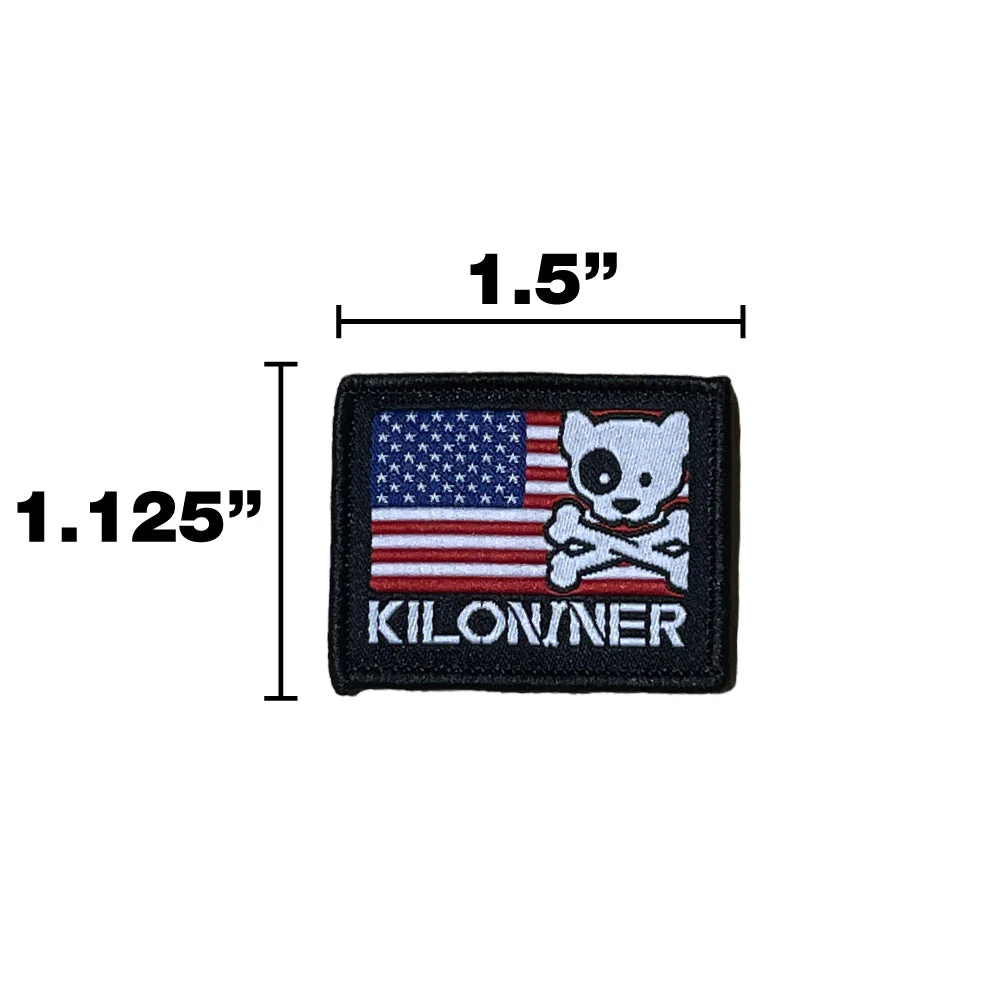 MINI FREEDOM DOG & CROSSBONES LOGO Woven Morale Patch - Image 2