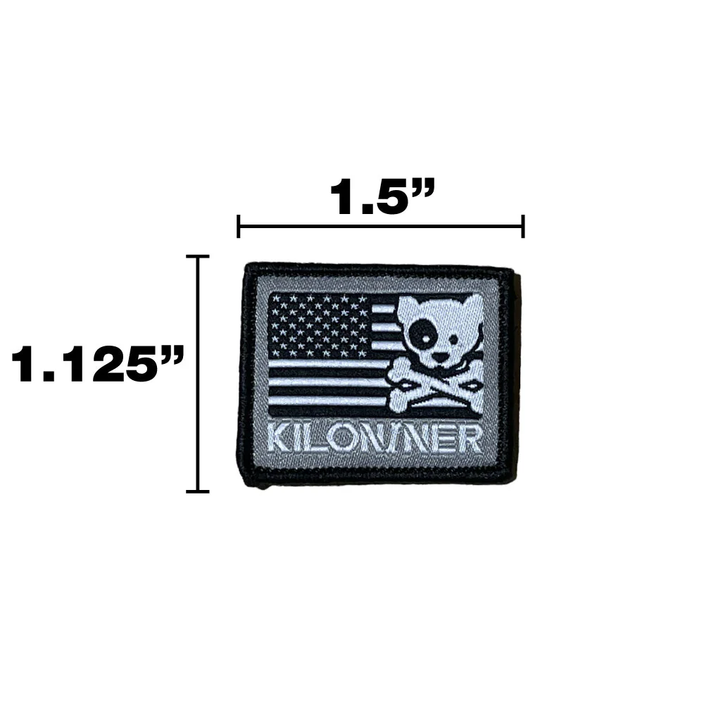 MINI FREEDOM DOG & CROSSBONES LOGO Woven Morale Patch - Image 3