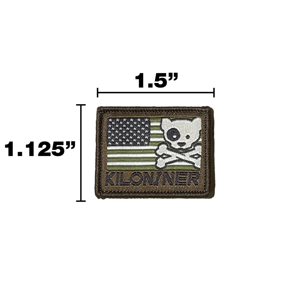 MINI FREEDOM DOG & CROSSBONES LOGO Woven Morale Patch - Image 4