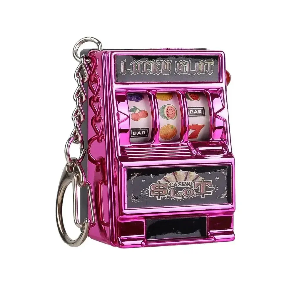 Mini Gambling Slot Machine Key Chains Creative Arcade Pocket Fruit Lucky Jackpot Gadget Antistress Toy Funny Games Keychain Ring - Image 10