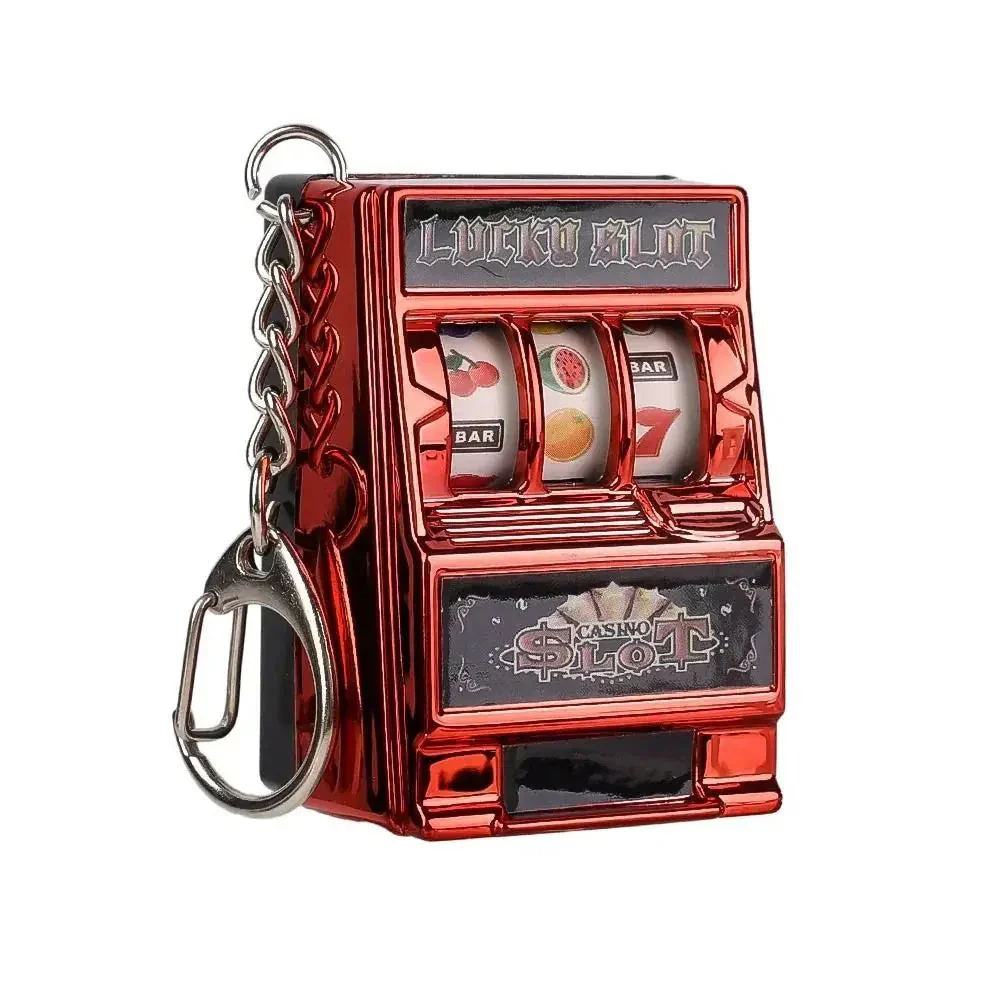 Mini Gambling Slot Machine Key Chains Creative Arcade Pocket Fruit Lucky Jackpot Gadget Antistress Toy Funny Games Keychain Ring - Image 7