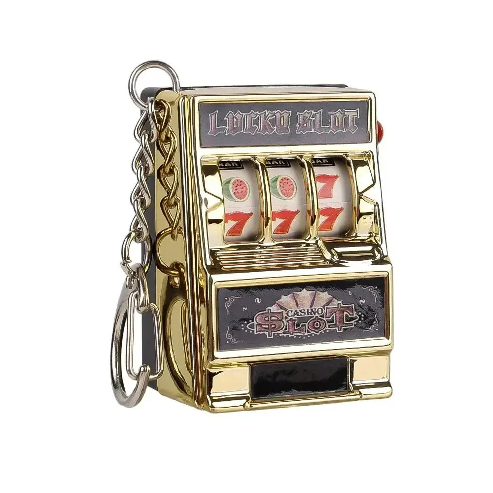 Mini Gambling Slot Machine Key Chains Creative Arcade Pocket Fruit Lucky Jackpot Gadget Antistress Toy Funny Games Keychain Ring - Image 9