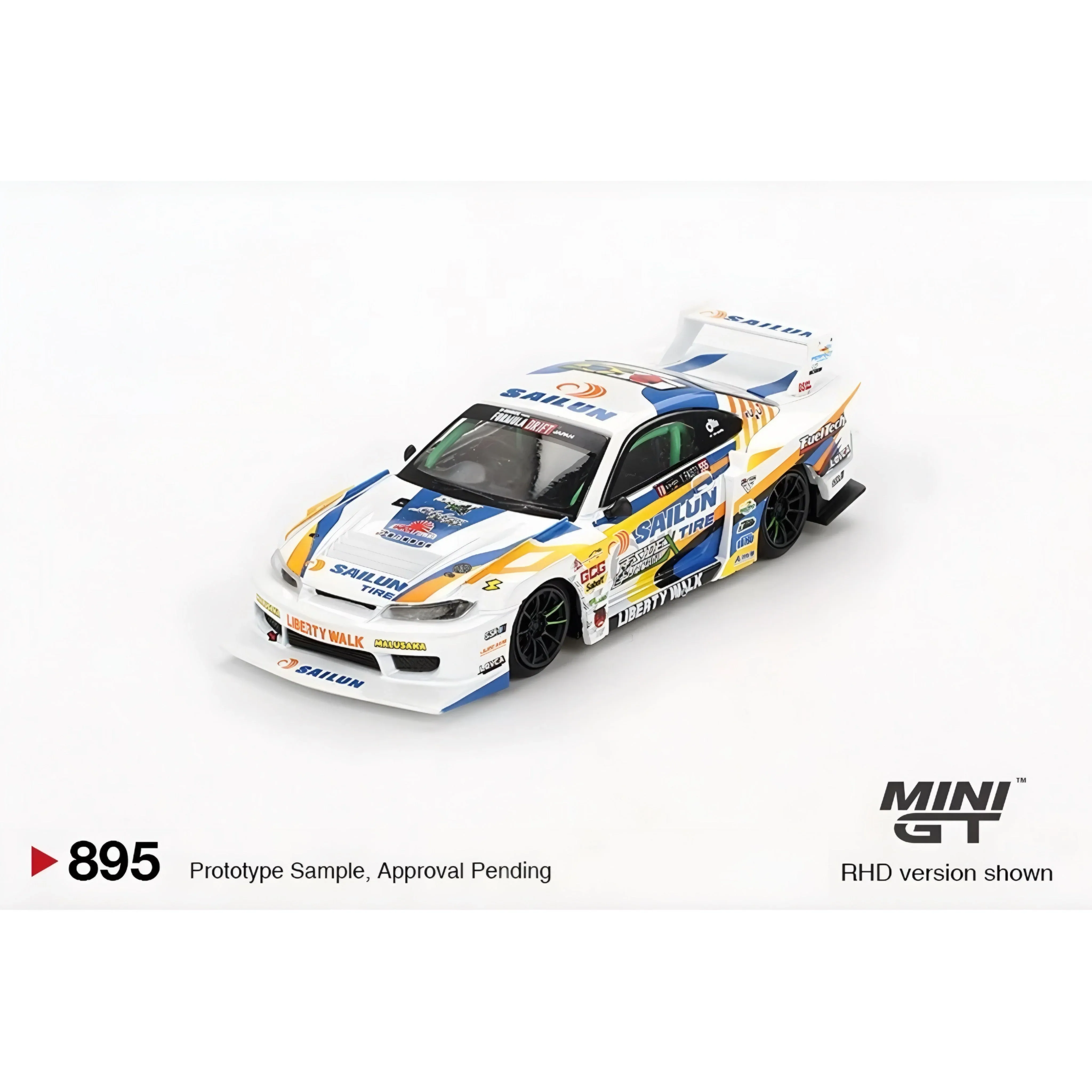 Mini GT 1:64 Nissan LB-Super Silhouette S15 SILVIA #555 2023 Formula Drift #895 - Image 2