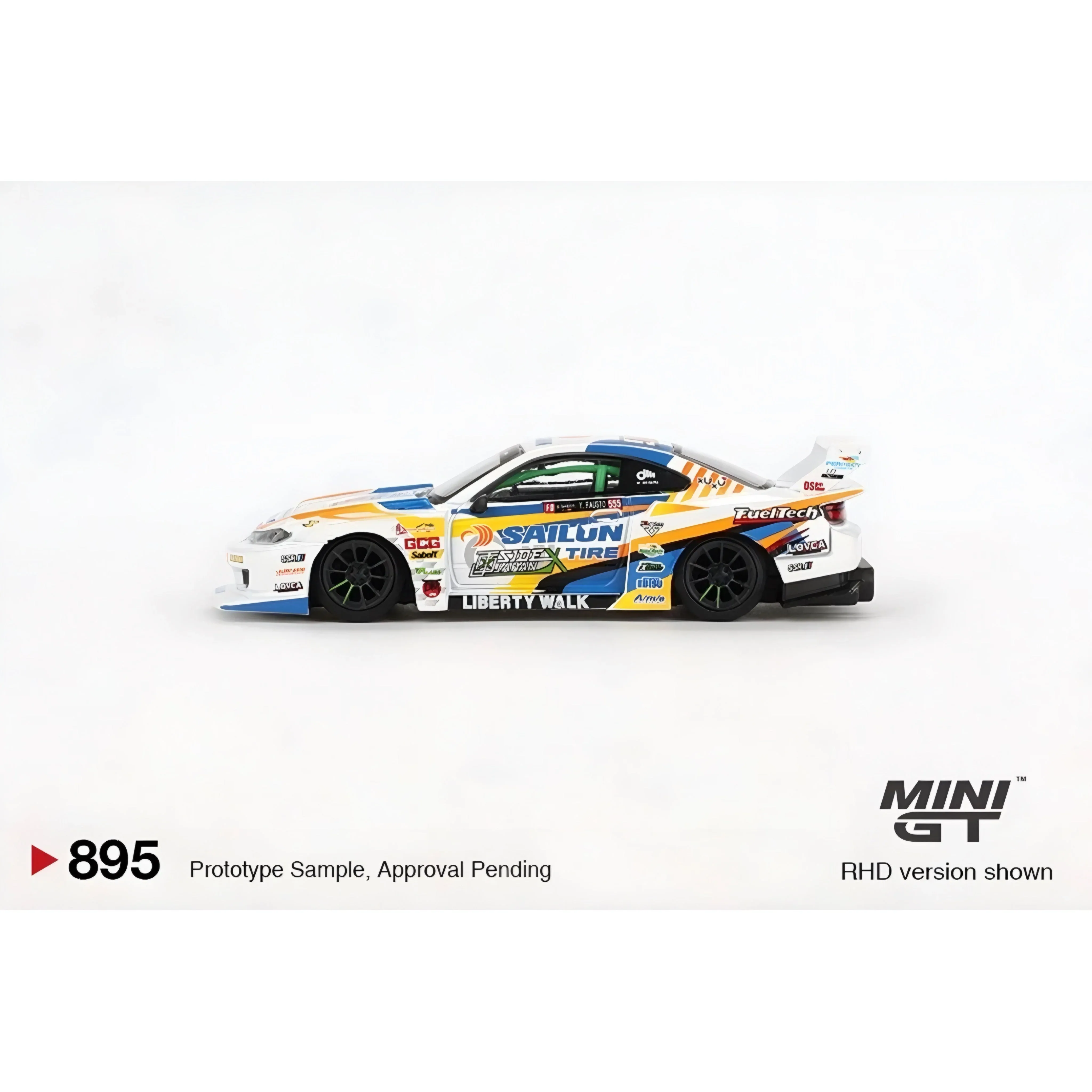 Mini GT 1:64 Nissan LB-Super Silhouette S15 SILVIA #555 2023 Formula Drift #895 - Image 3