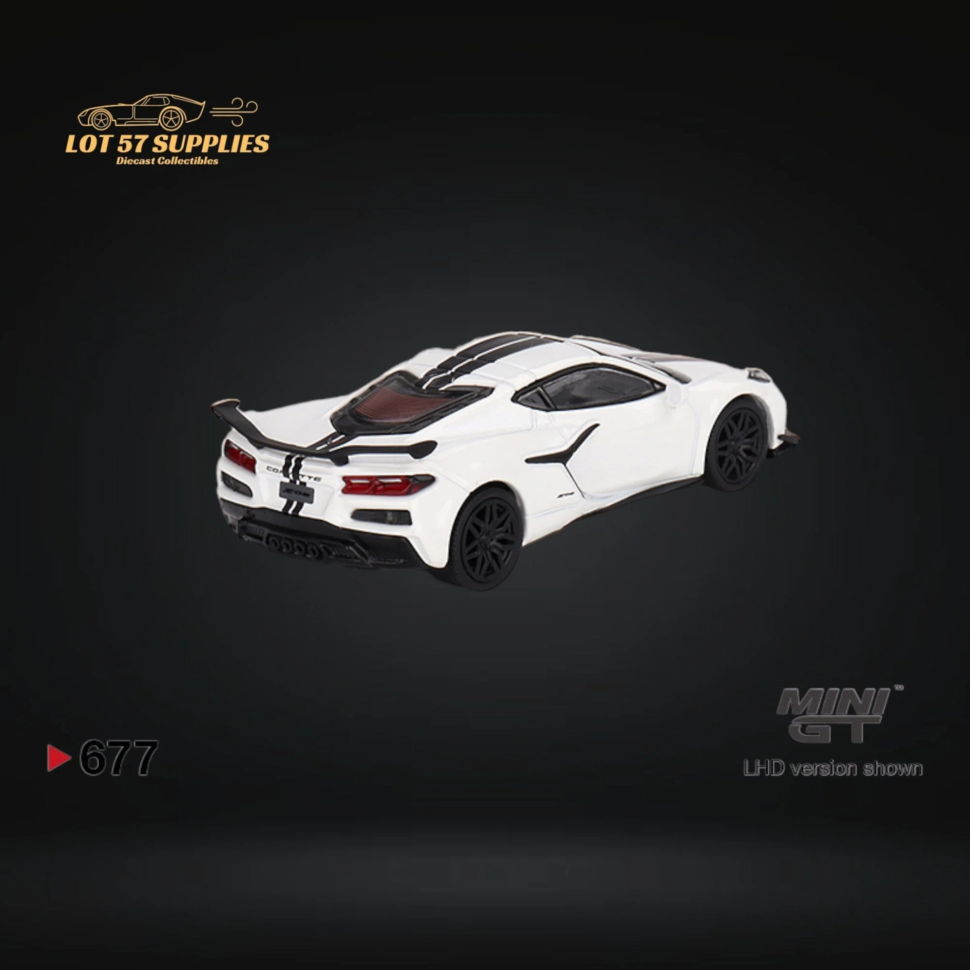 Mini-GT Chevrolet Corvette Z06 Arctic White 1:64 - Image 2