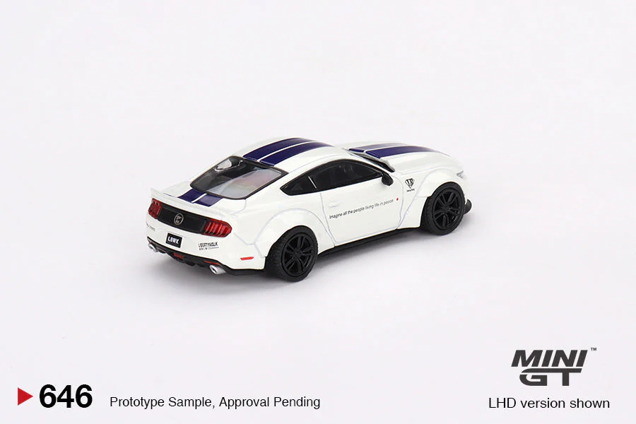 Mini-GT Ford Mustang GT LB-Works White 1:64 - Image 2