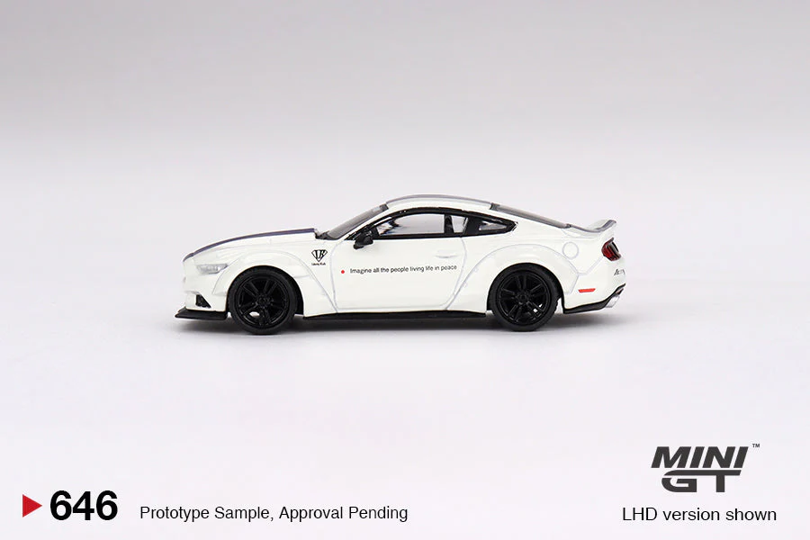 Mini-GT Ford Mustang GT LB-Works White 1:64 - Image 3