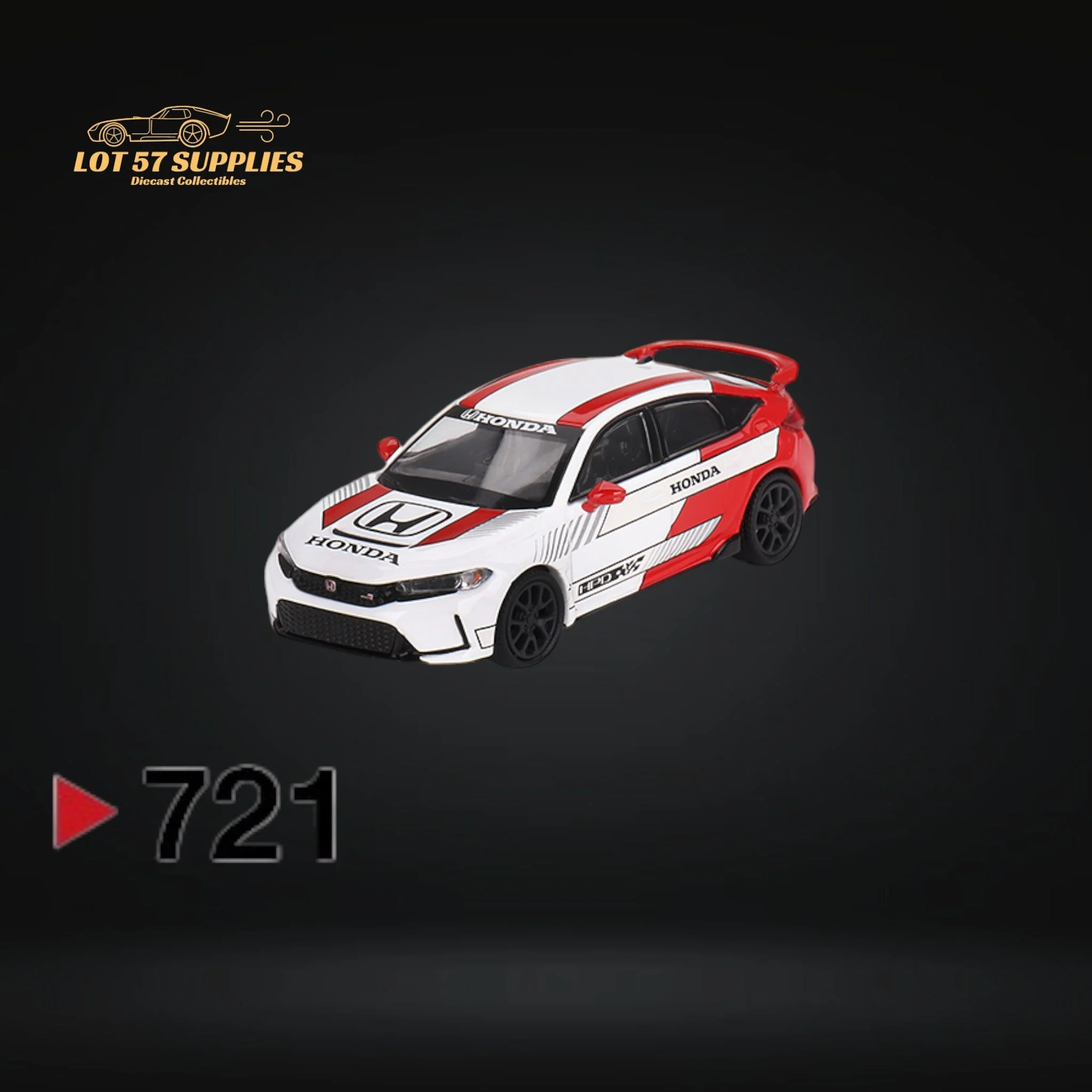 Mini-GT Honda Civic Type R 2023 Pace Car White 1:64 - Image 2