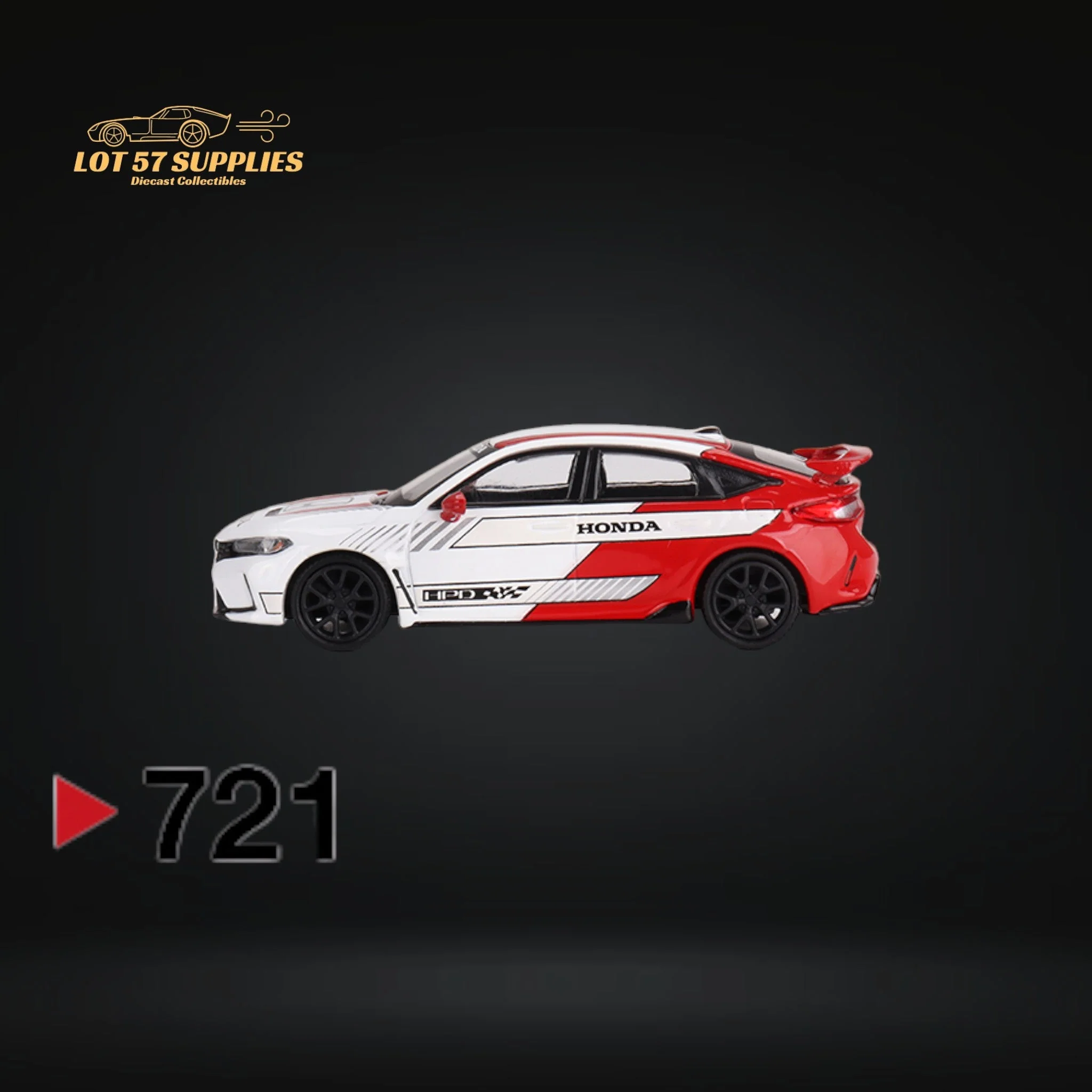 Mini-GT Honda Civic Type R 2023 Pace Car White 1:64 - Image 4