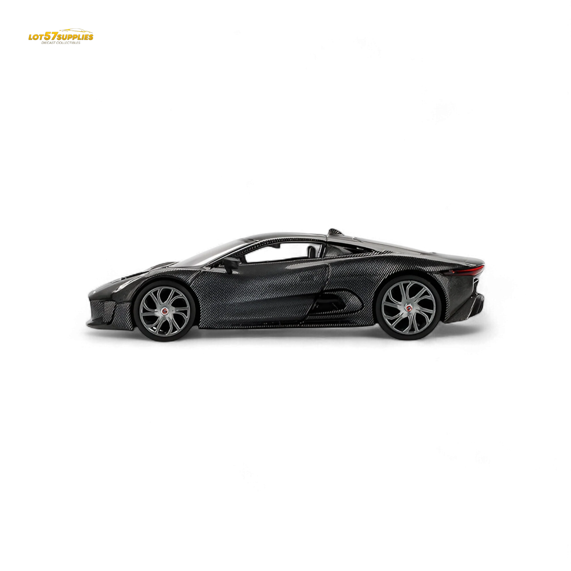 Mini-GT Jaguar C-X75 Test Car Carbon Fiber 1:64 - Image 2