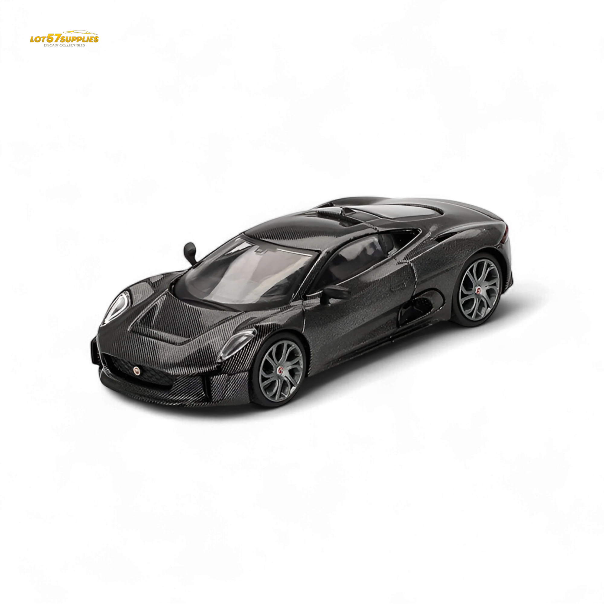 Mini-GT Jaguar C-X75 Test Car Carbon Fiber 1:64 - Image 4