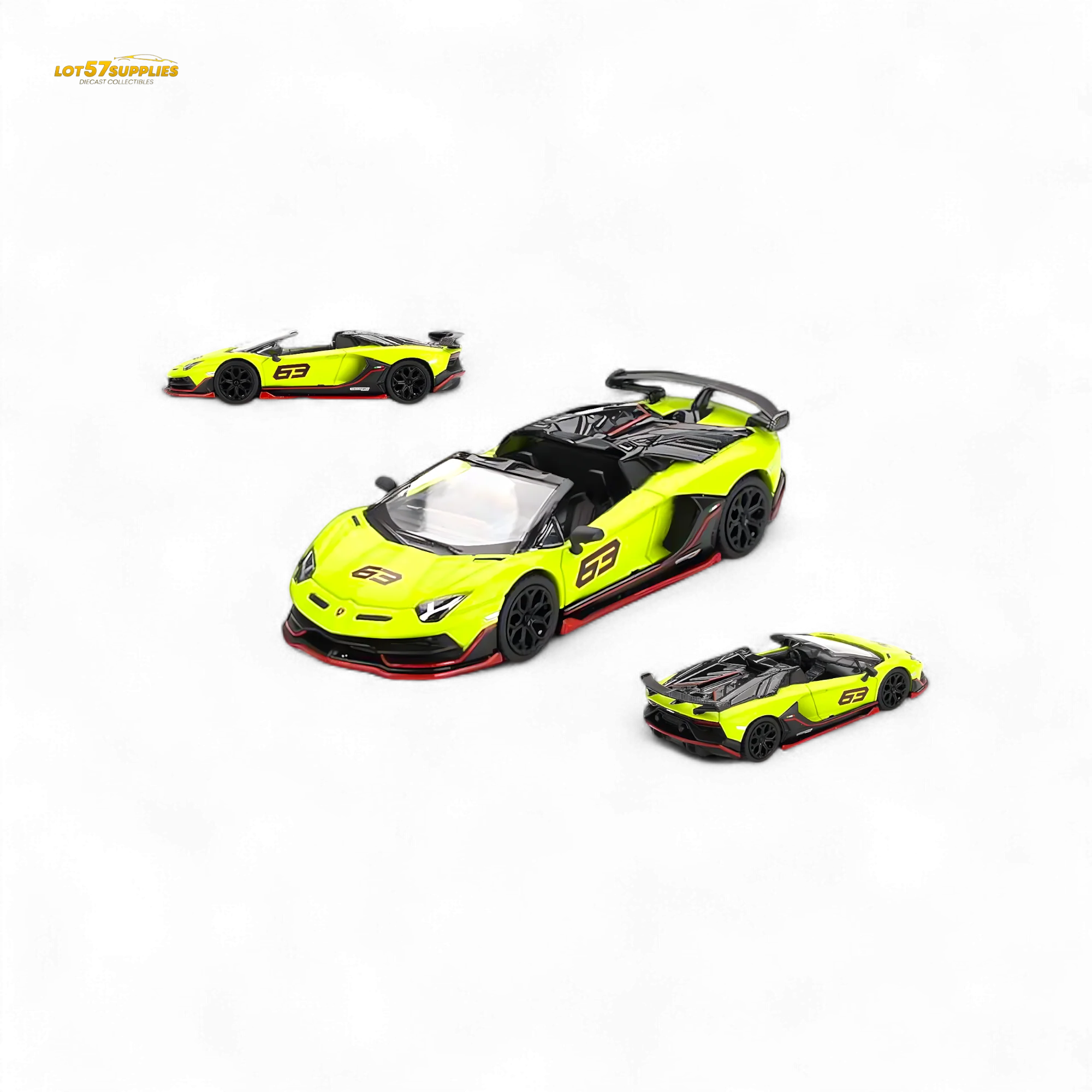 Mini-GT Lamborghini Aventador SVJ 63 Roadster Verde Shock 1:64