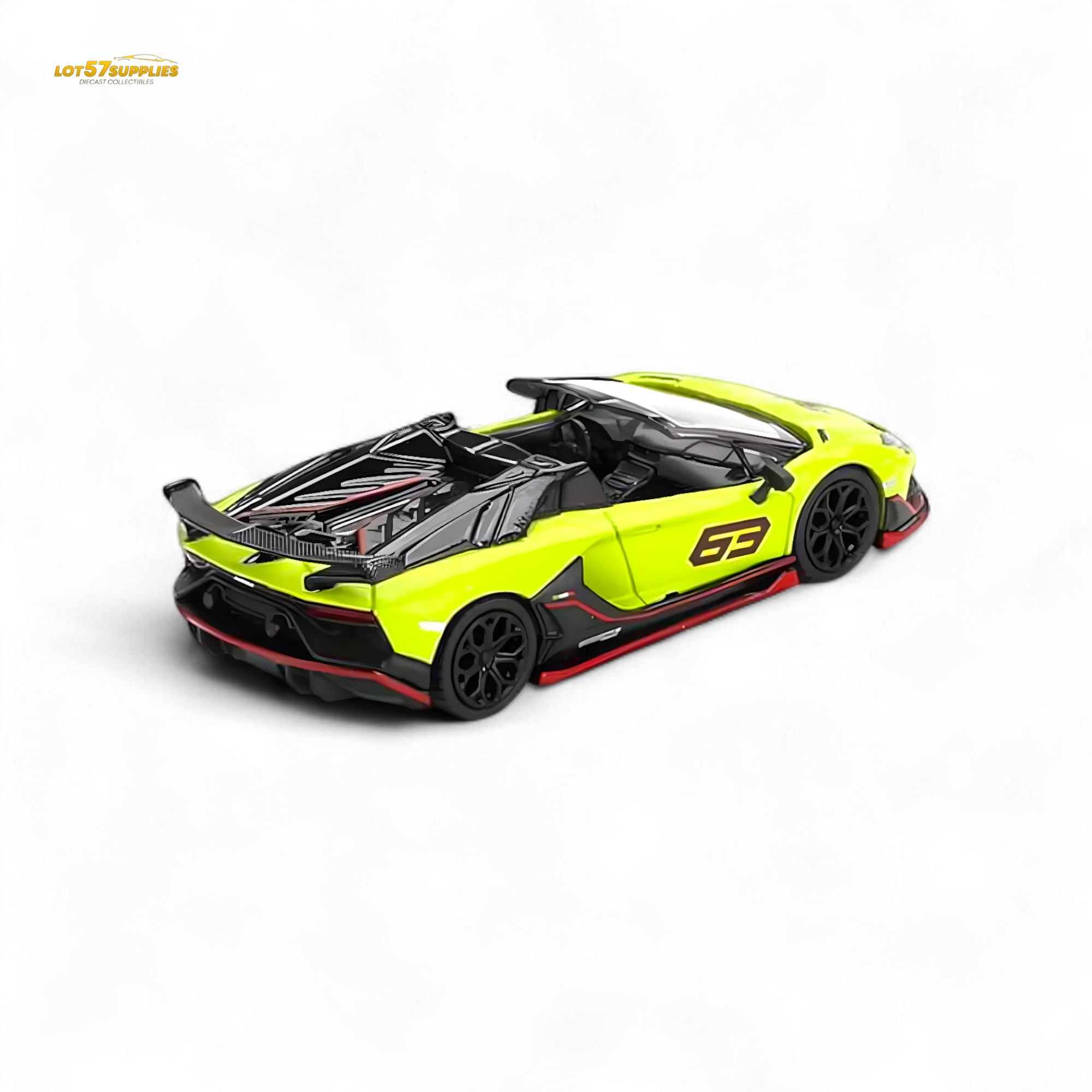Mini-GT Lamborghini Aventador SVJ 63 Roadster Verde Shock 1:64 - Image 2