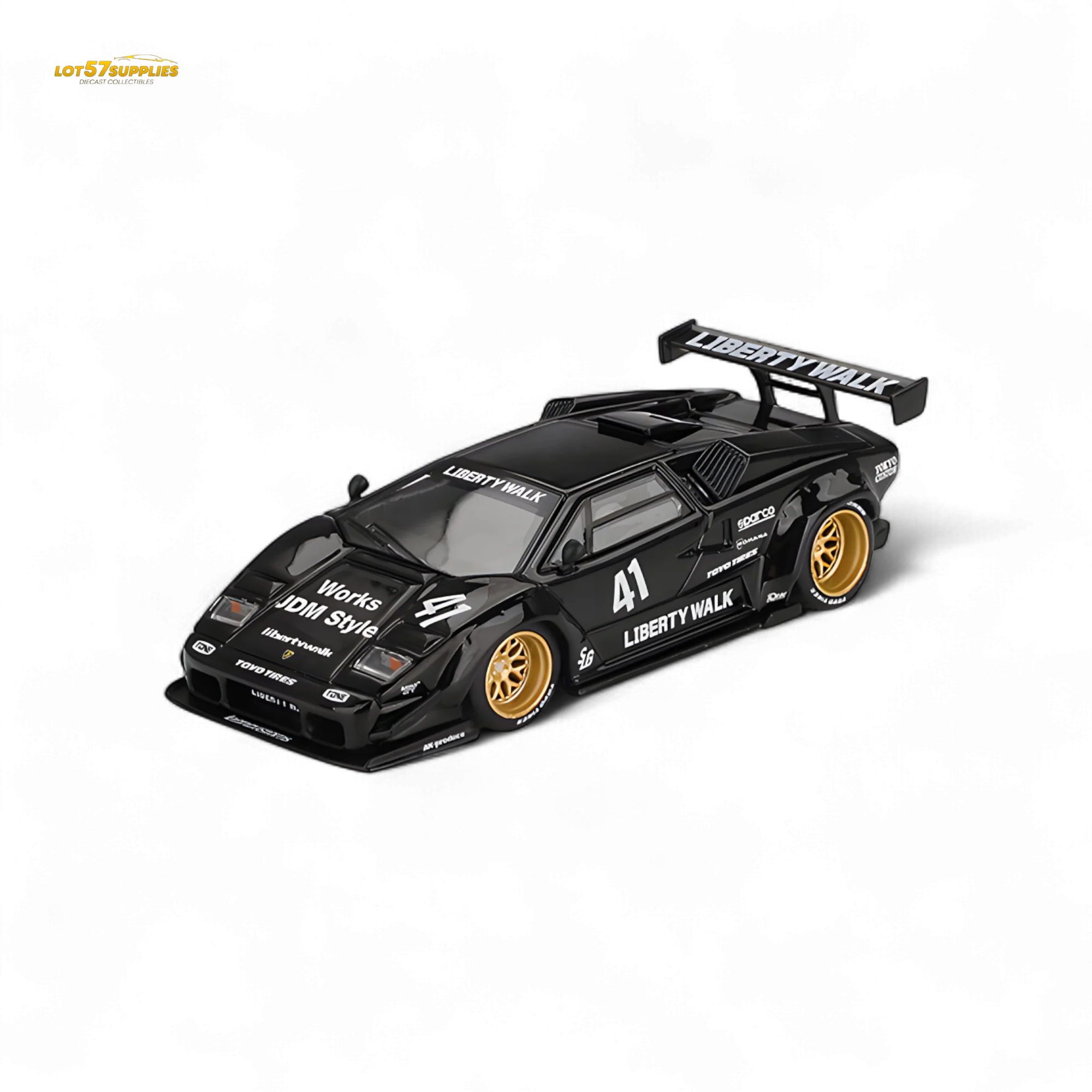 Mini GT Lamborghini Countach LB-WORKS Black 1:64 - Image 2