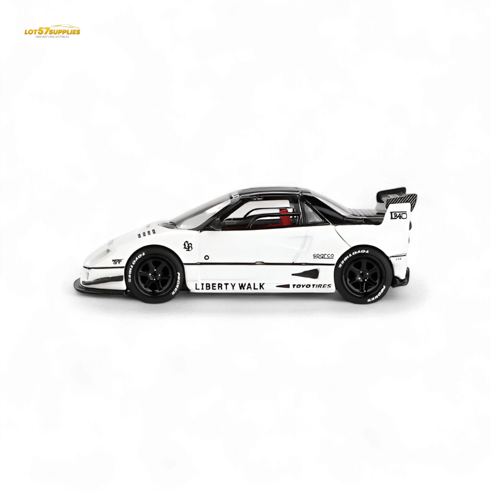 Mini-GT Mazda AZ-1 Liberty Walk LB40 White 1:64 - Image 4