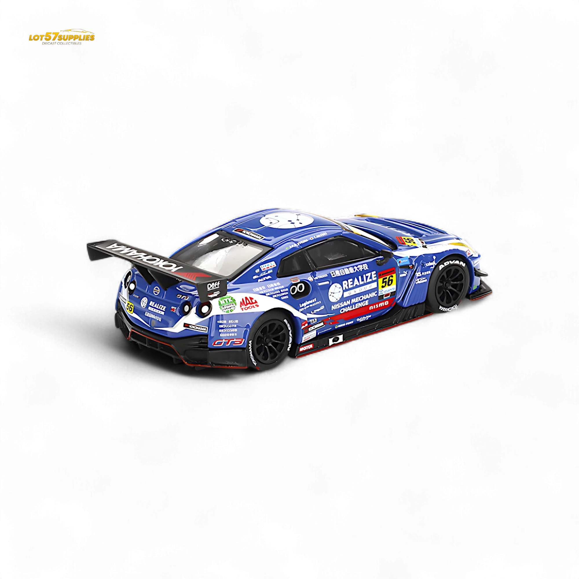Mini-GT Nissan GT-R Nismo GT3 #56 "REALIZE MECHANIC CHALLENGE GT-R" 1:64 - Image 2