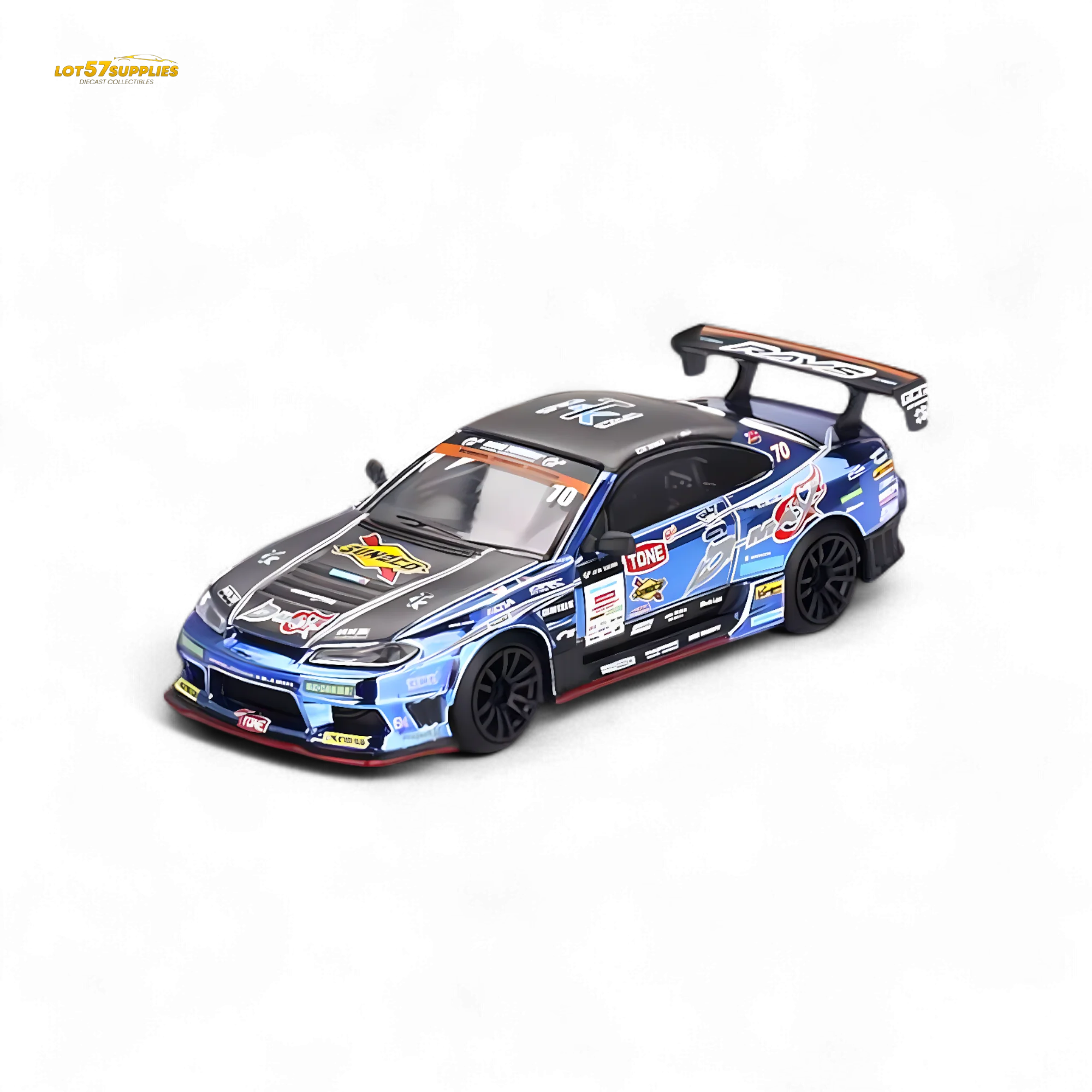Mini-GT Nissan S15 Silvia D-MAX #70 Japan Exclusive 1:64 - Image 2