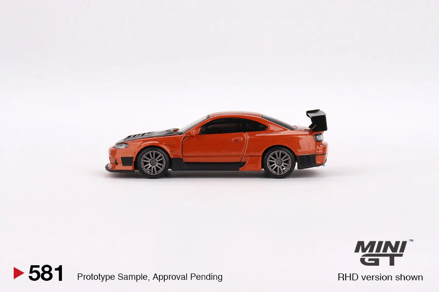 Mini-GT Nissan Silvia S15 D-MAX Metallic Orange 1:64 - Image 5