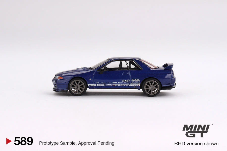 Mini-GT Nissan Skyline GT-R R32 Metallic Blue 1:64 - Image 4