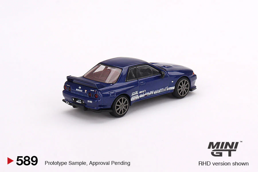 Mini-GT Nissan Skyline GT-R R32 Metallic Blue 1:64 - Image 5