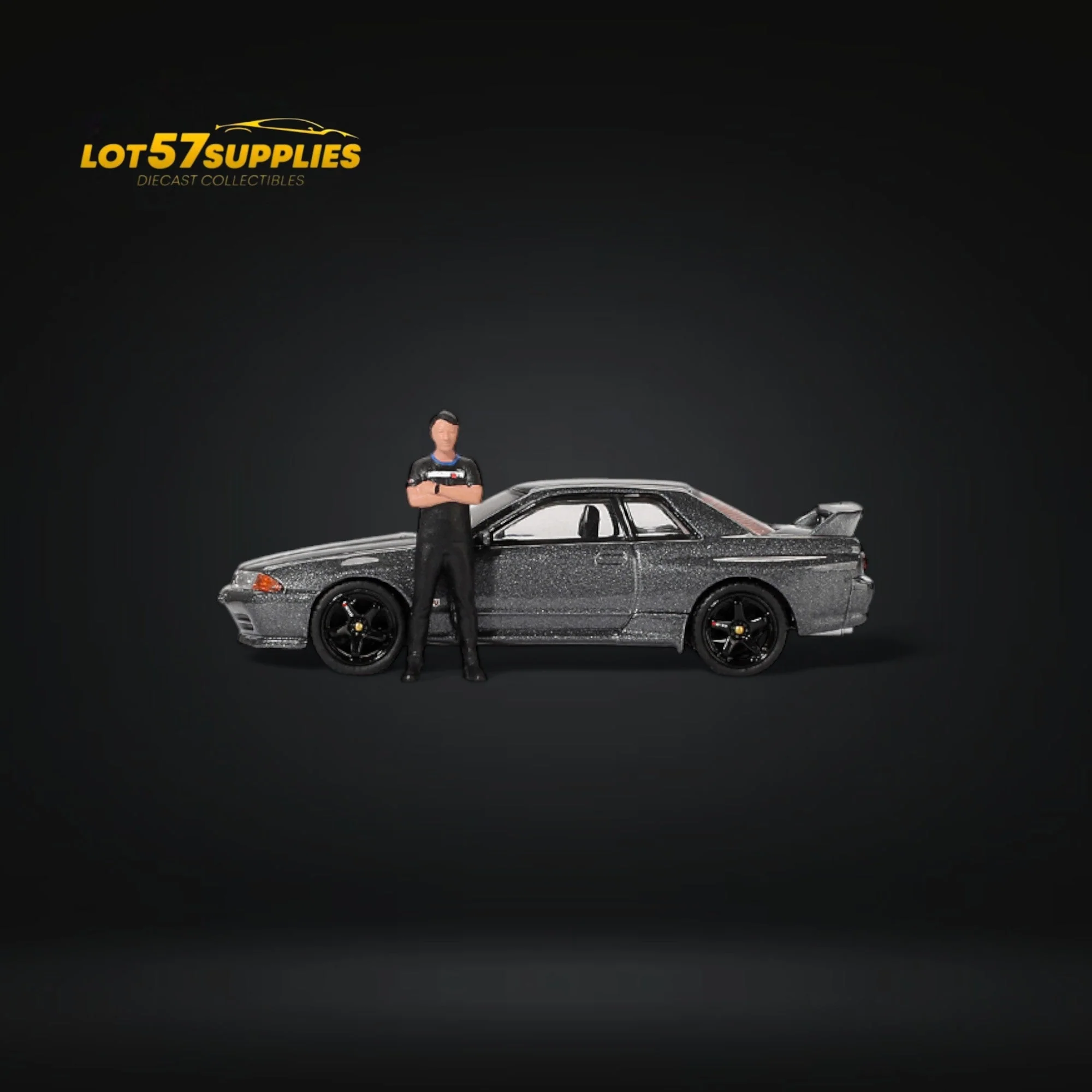 Mini-GT Nissan Skyline R32 Nismo Gunmetal 1:64 - Image 3