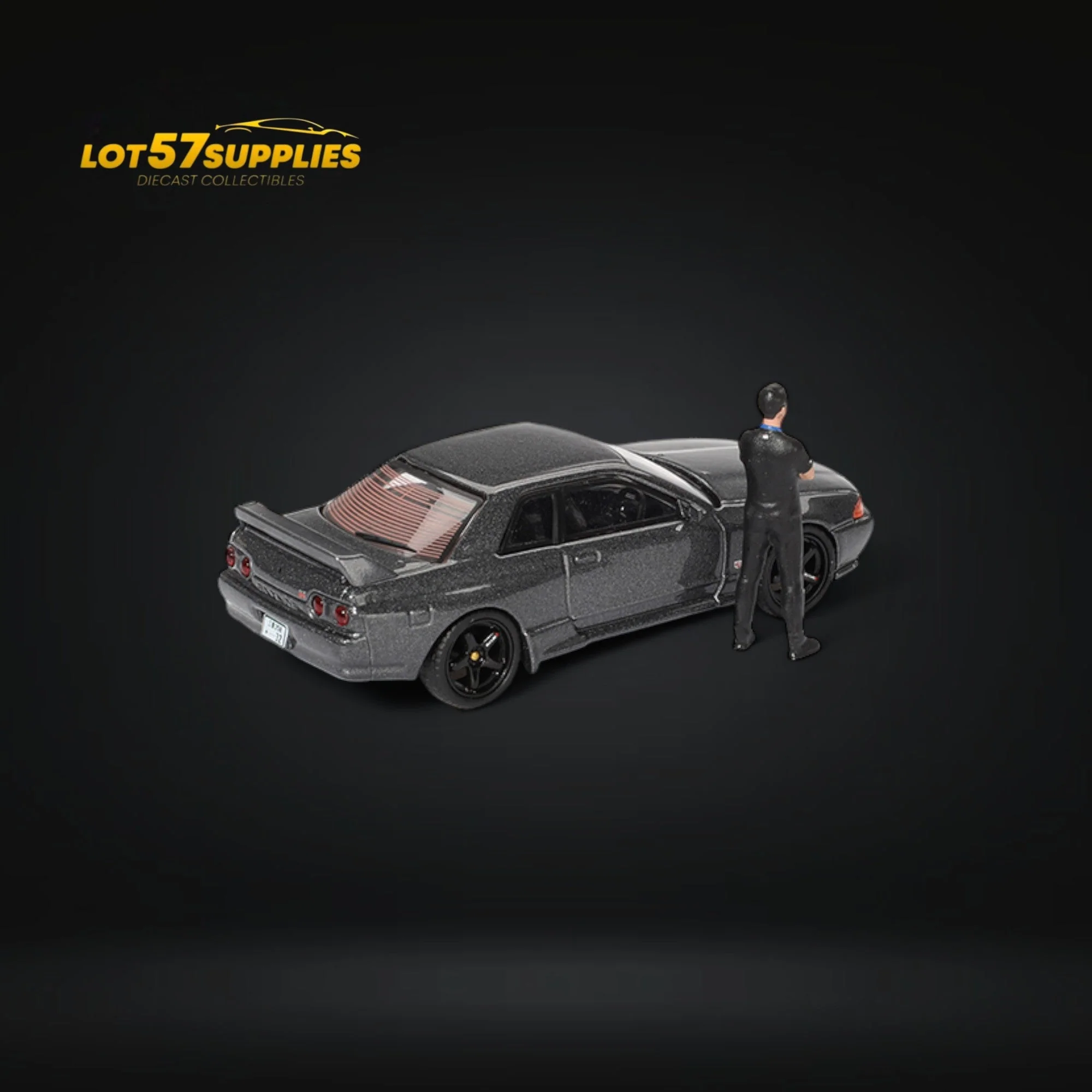 Mini-GT Nissan Skyline R32 Nismo Gunmetal 1:64 - Image 4