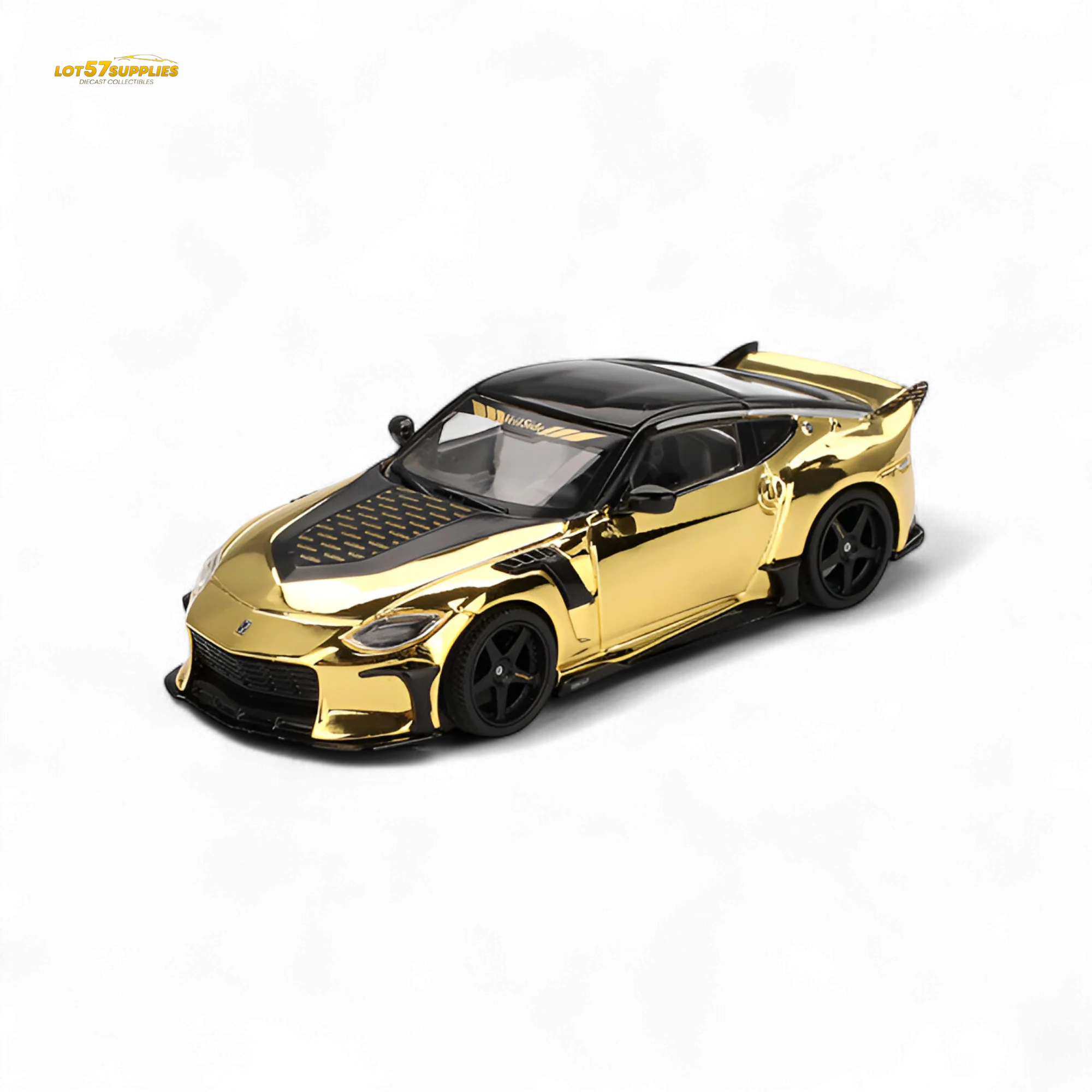 Mini-GT Nissan Z VeilSide FZ400 Gold Chrome LHD 1:64 - Image 2