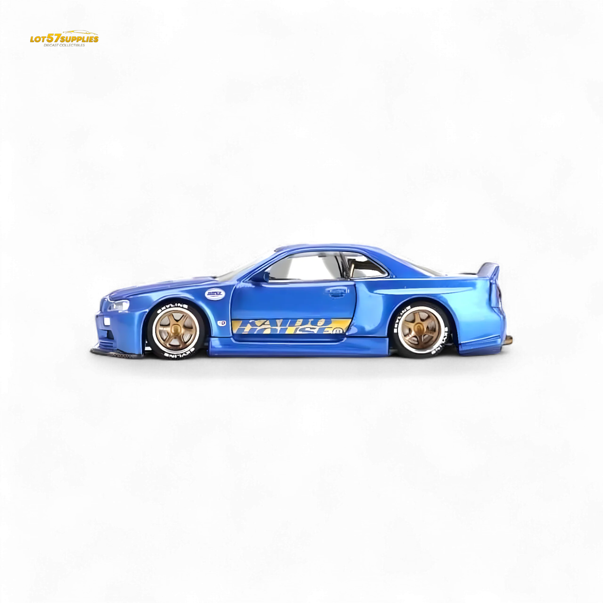 Mini GT x Kaido House Nissan Skyline GT-R R34 V2 Shinjuku Blue 1:64 - Image 2